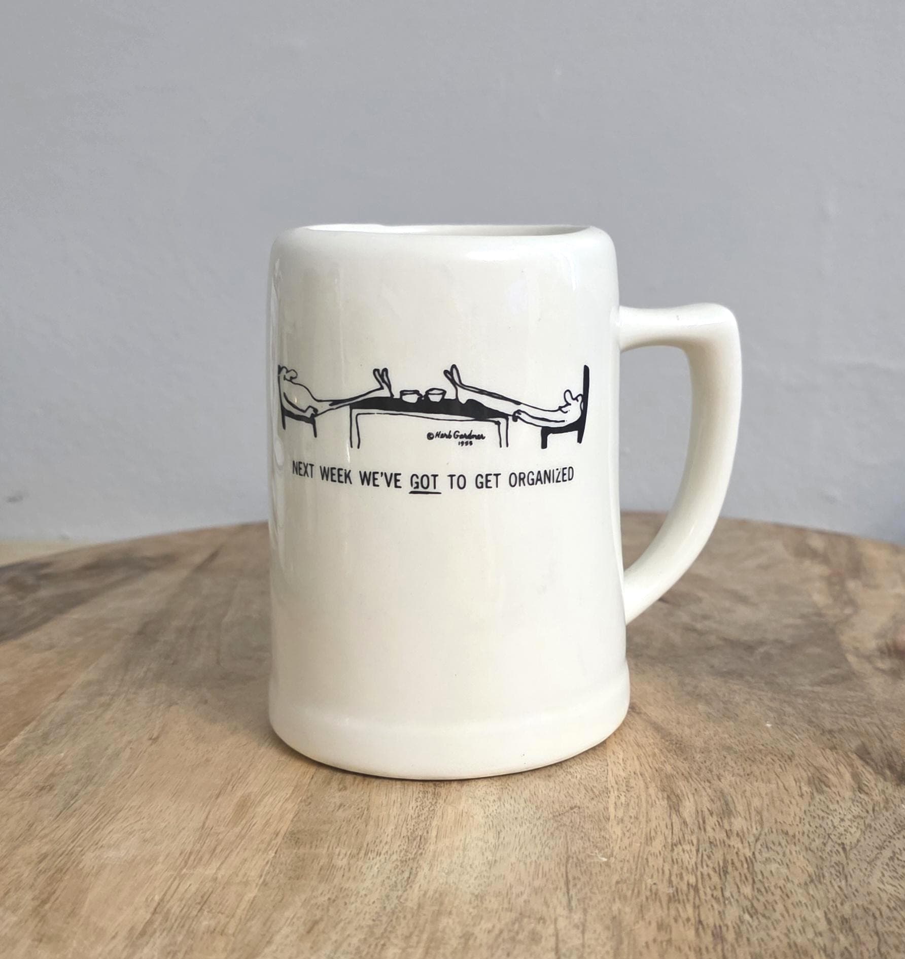 Vintage Herb Gardner Cartoon Beer Stein, 1955