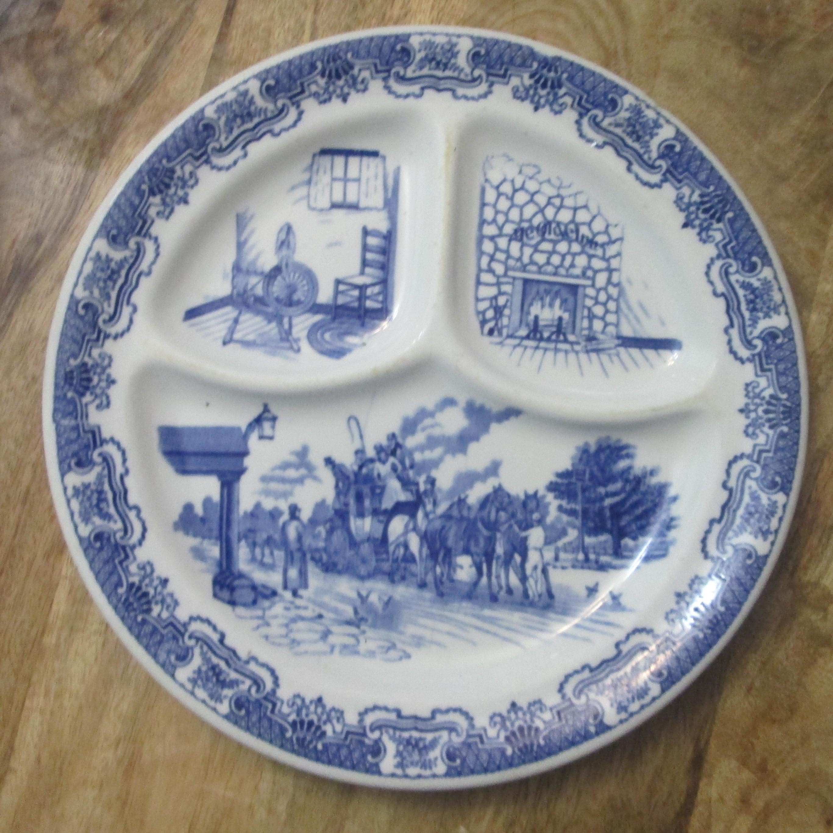 Vintage Iroquois China Restaurant Ware Grill Plate, Ye Olde Inn, 1931