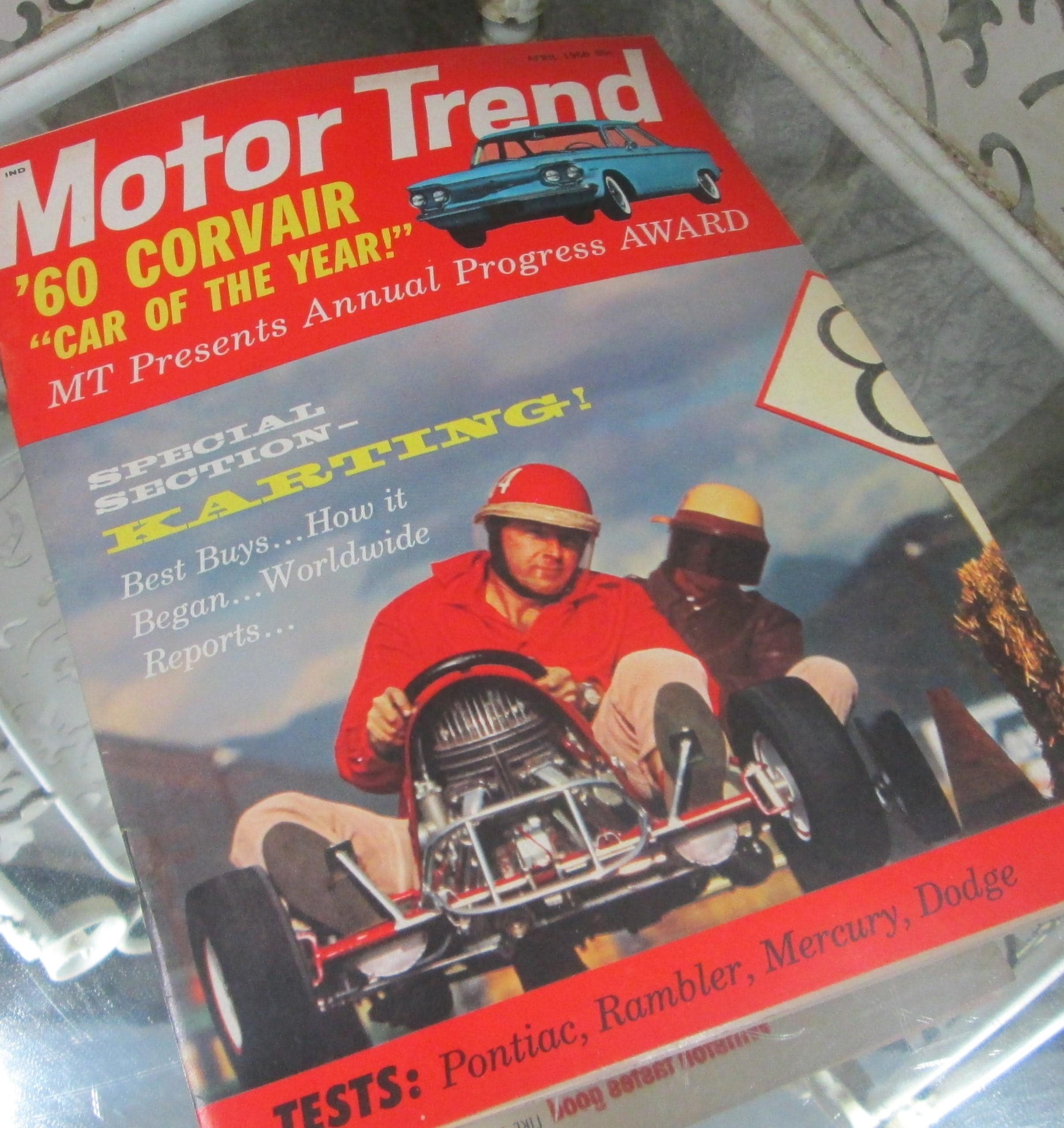 Vintage Motor Trend Magazine April, 1960 Corvair Car of the Year Edition