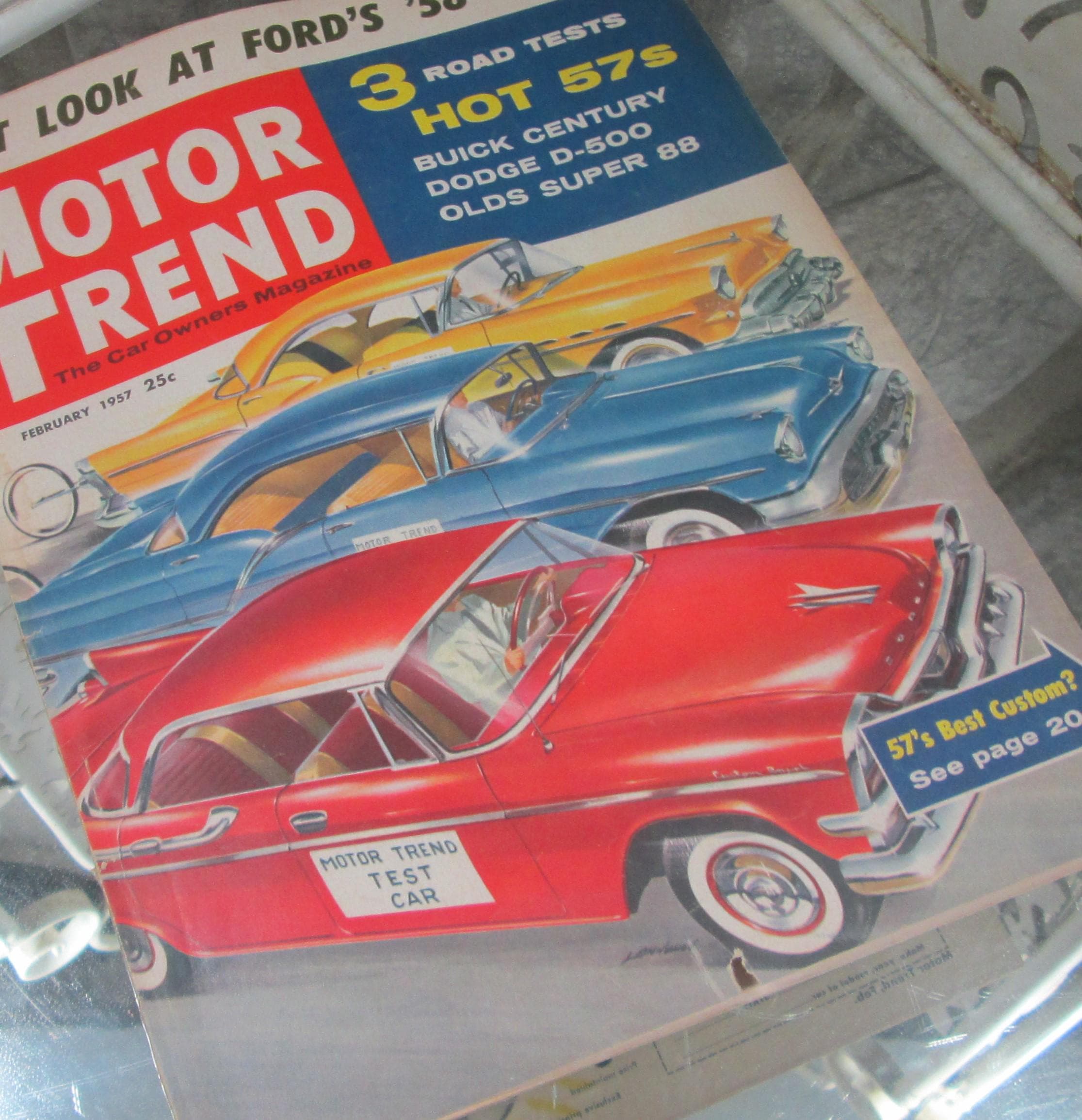 Vintage Motor Trend Magazine February, 1957, First Look at the Edsel Design