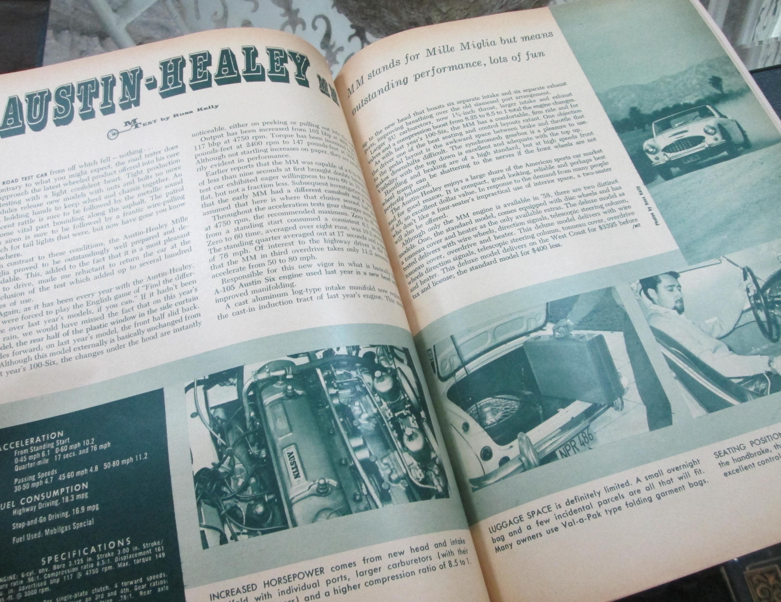 Vintage Motor Trend Magazine August, 1958, Comparing Wagons, Rambler, Oldsmobile, Ford and DeSoto - Thumbnail 3