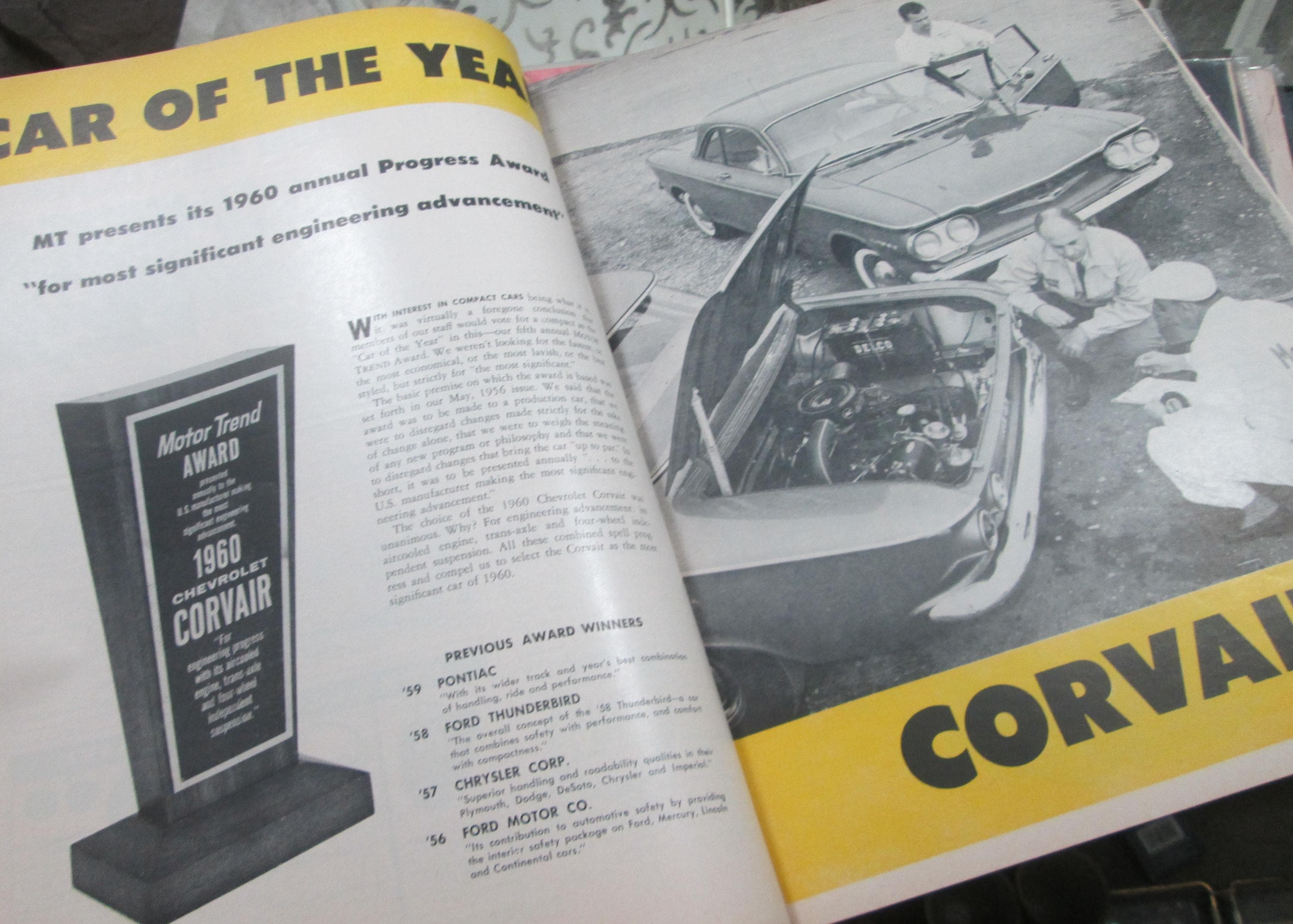 Vintage Motor Trend Magazine April, 1960 Corvair Car of the Year Edition - Thumbnail 2