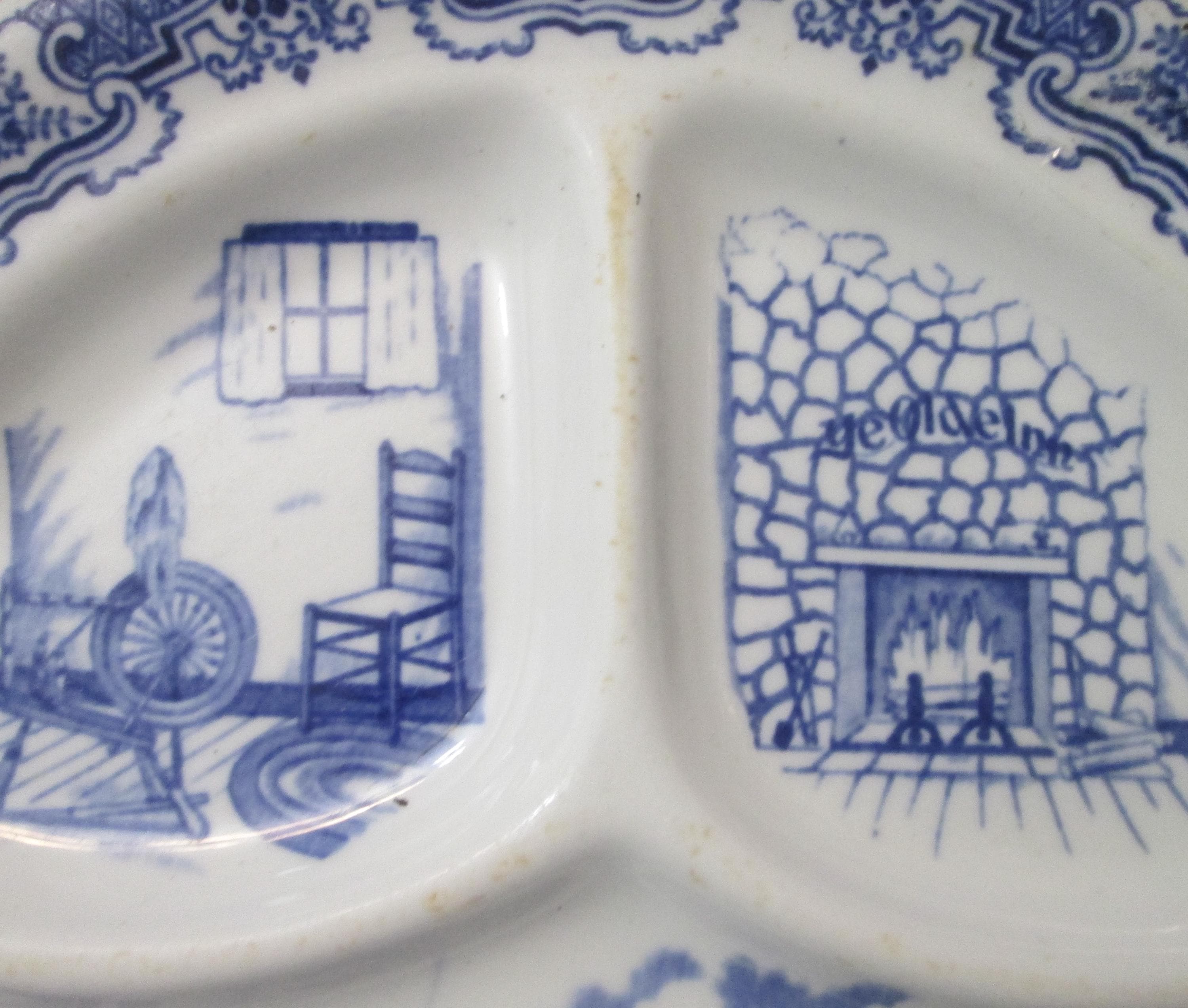 Vintage Iroquois China Restaurant Ware Grill Plate, Ye Olde Inn, 1931 - Thumbnail 2