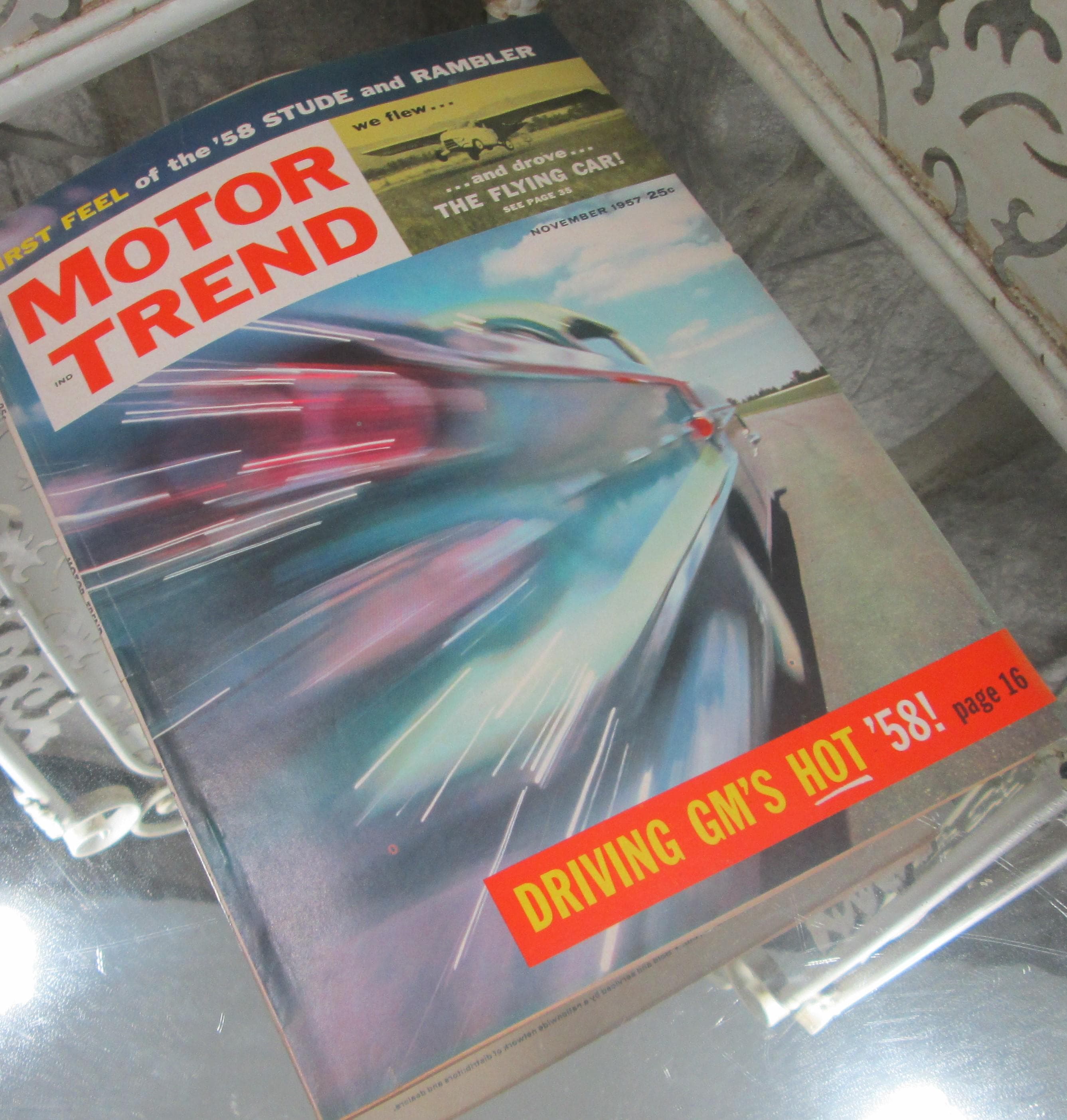 Vintage Motor Trend Magazine November, 1957 Studebaker and Rambler