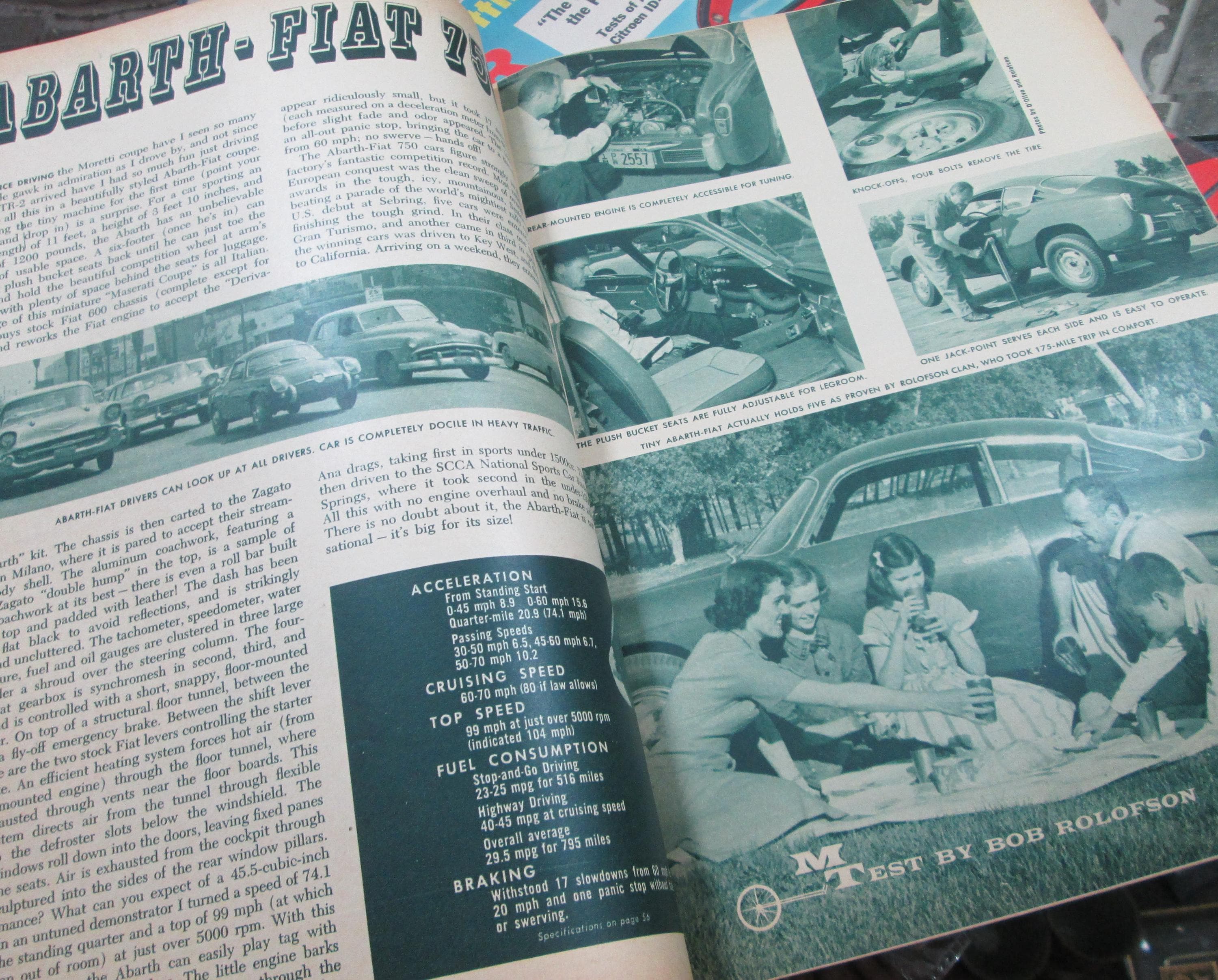 Vintage Motor Trend Magazine July 1958, Abarth, Sunbeam-Rapier, and Porsche - Thumbnail 2