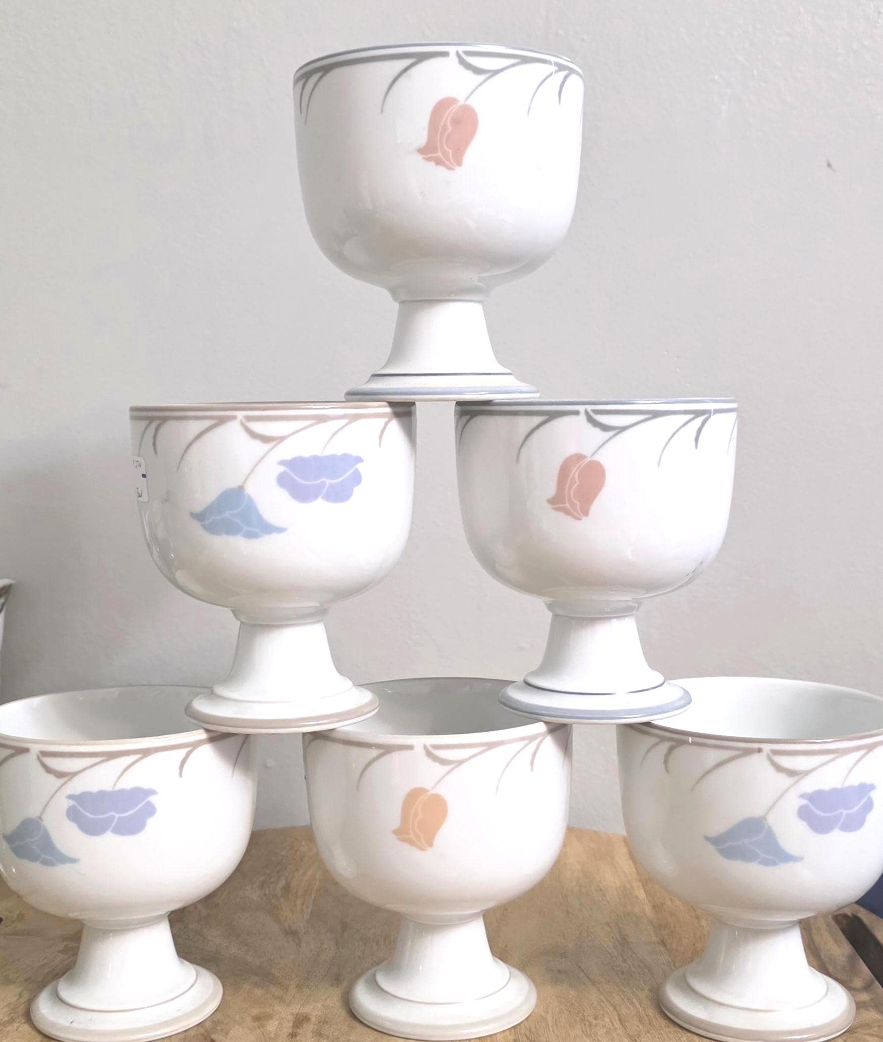 Vintage Dansk Tivoli Belles Fleurs Footed Bowls