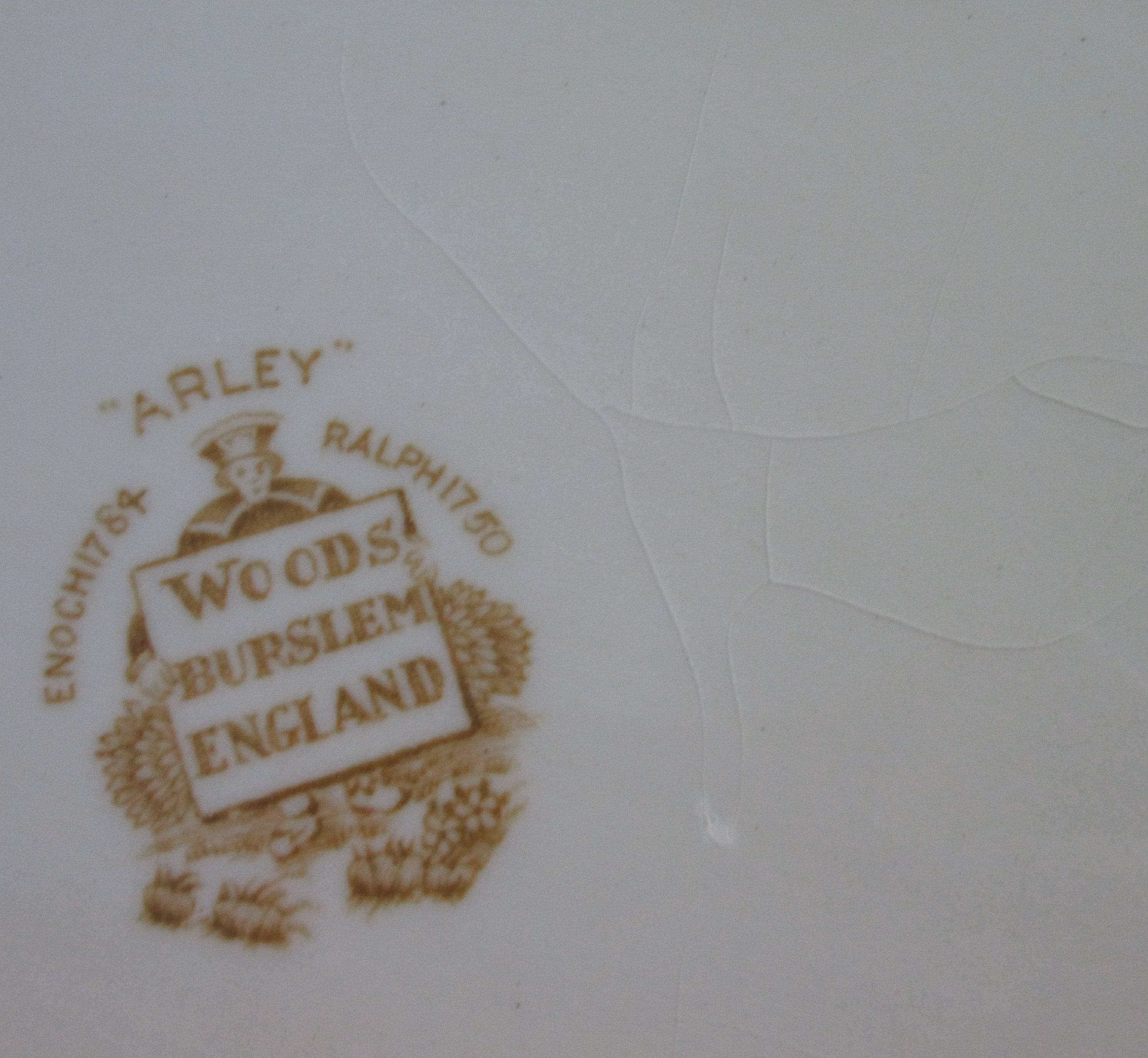 Vintage Wood's Burslem England Arley Pattern Platter, 1930's - Thumbnail 3