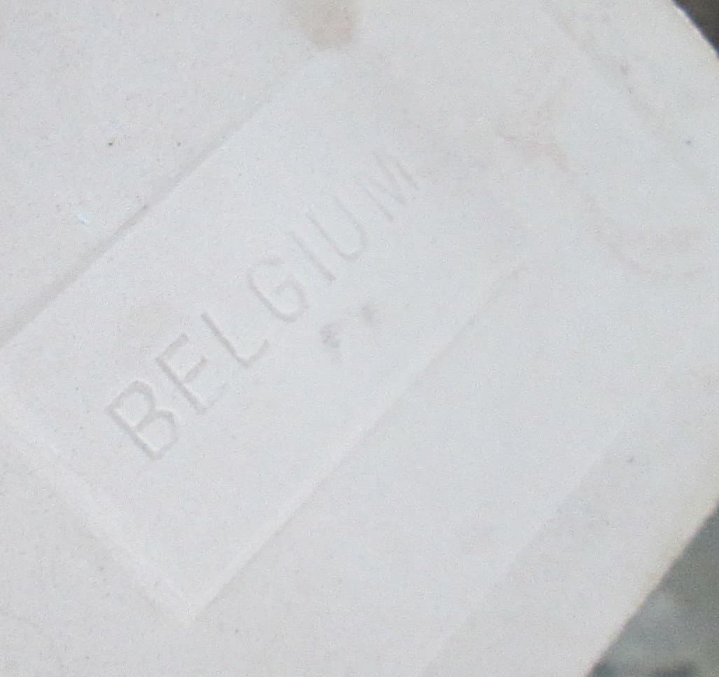 Vintage Blue & White Belgium Ceramic Tile - Thumbnail 2