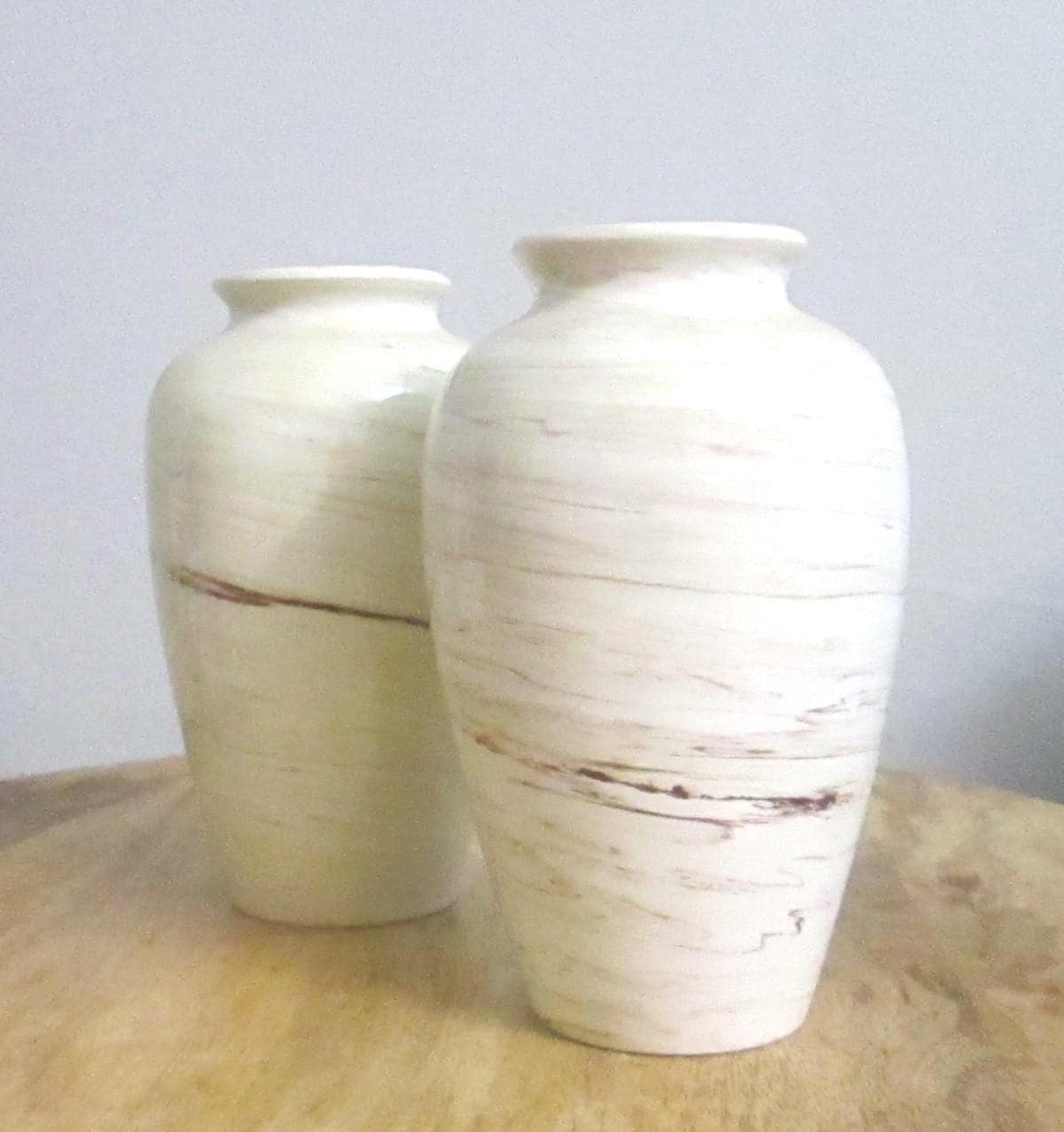 Vintage Flavia Bitossi Italian Pottery Swirl Vase, 2 Available