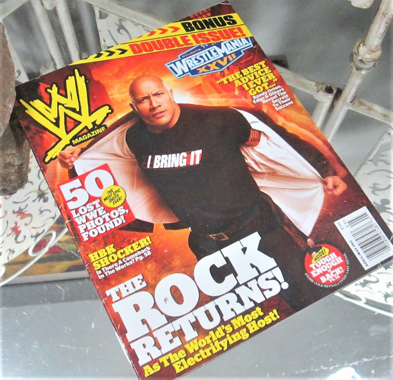 WWF Magazine with The Rock Cover