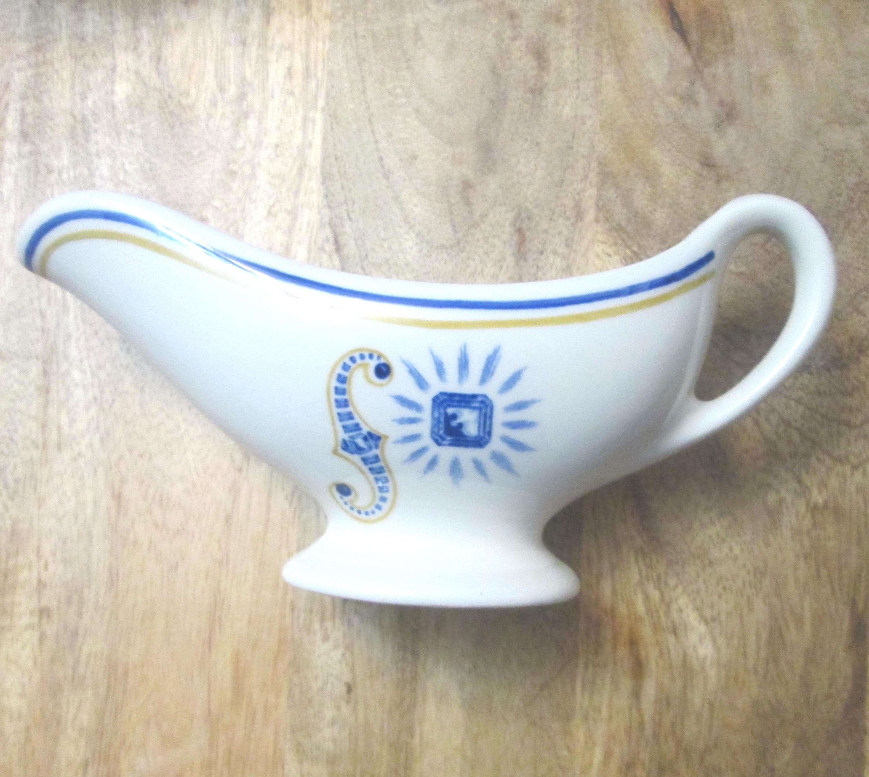 Vintage Walker China Restaurant Ware Sapphire Room Gravy Boat
