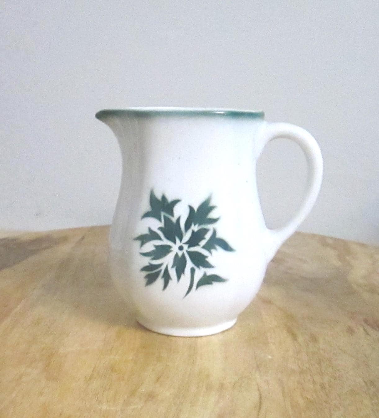 Vintage Arabia Finland Green Aster Pitcher