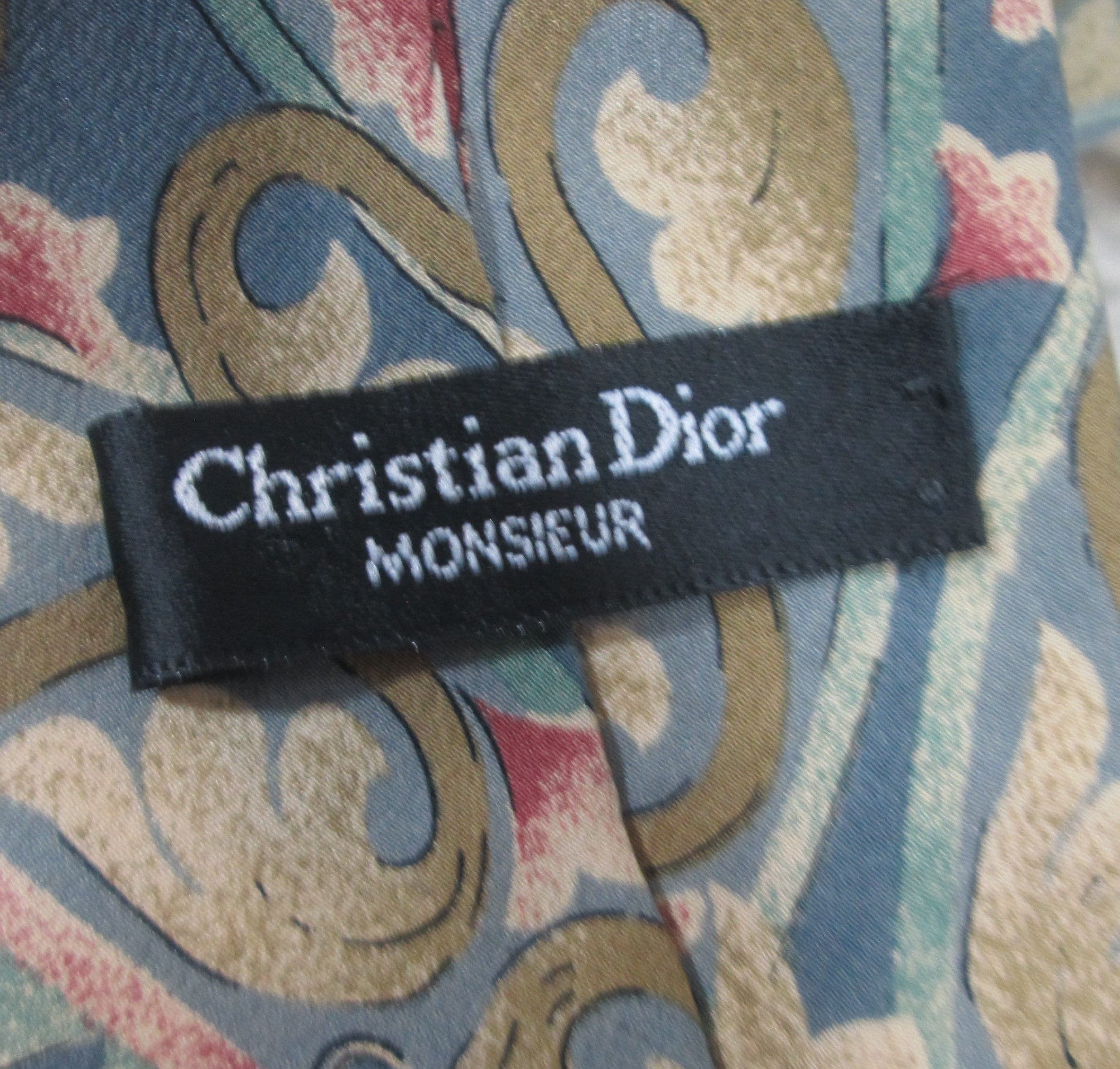 Vintage Christian Dior Monsieur Silk Tie - Thumbnail 2