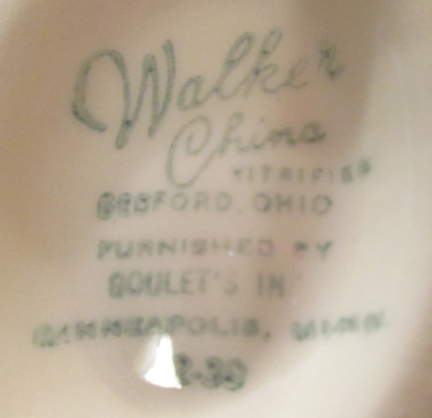 Vintage Walker China Restaurant Ware Sapphire Room Gravy Boat - Thumbnail 2