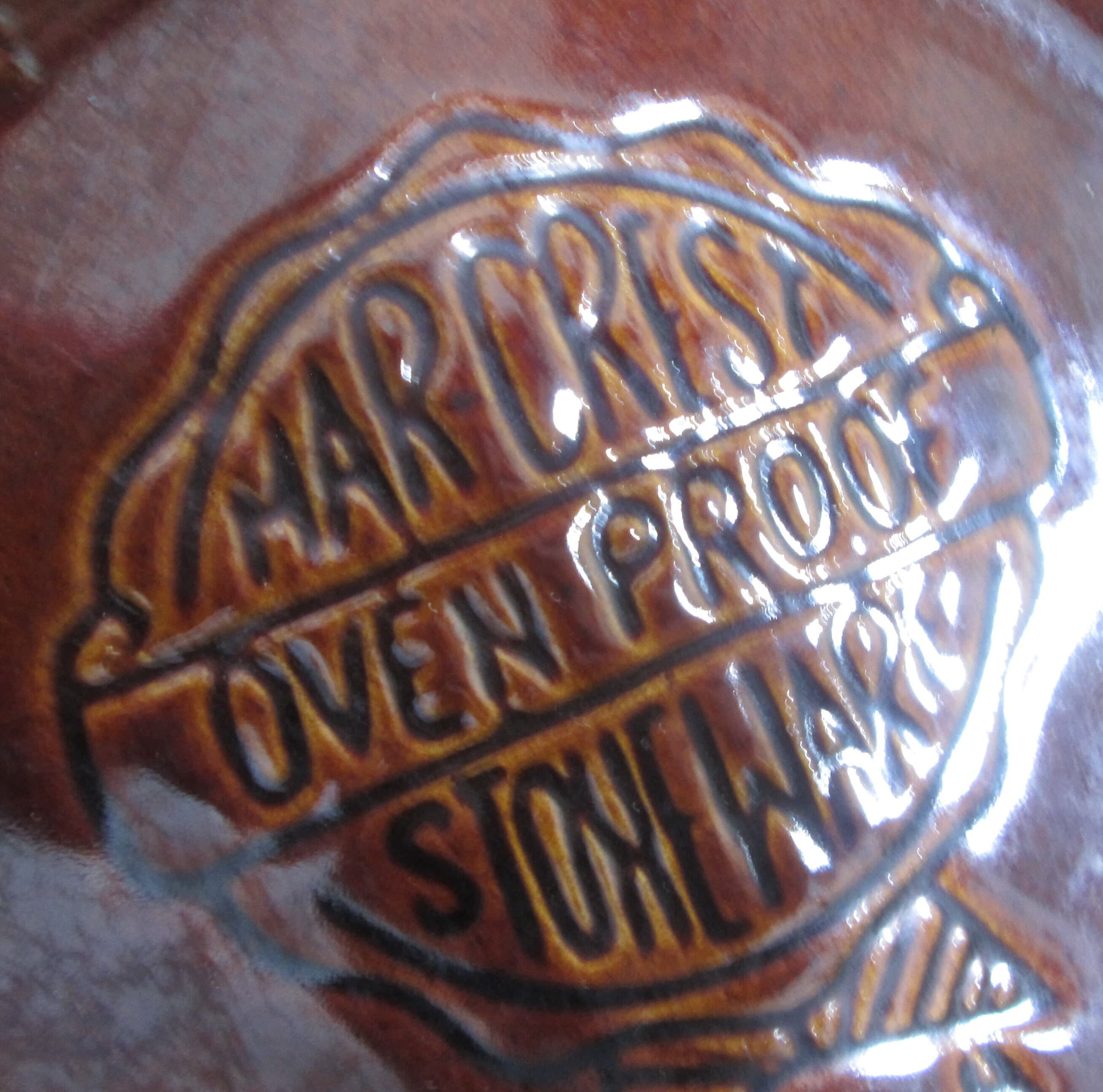 Vintage Mar-Crest Stoneware Brown Glaze Bean Pot - Thumbnail 2