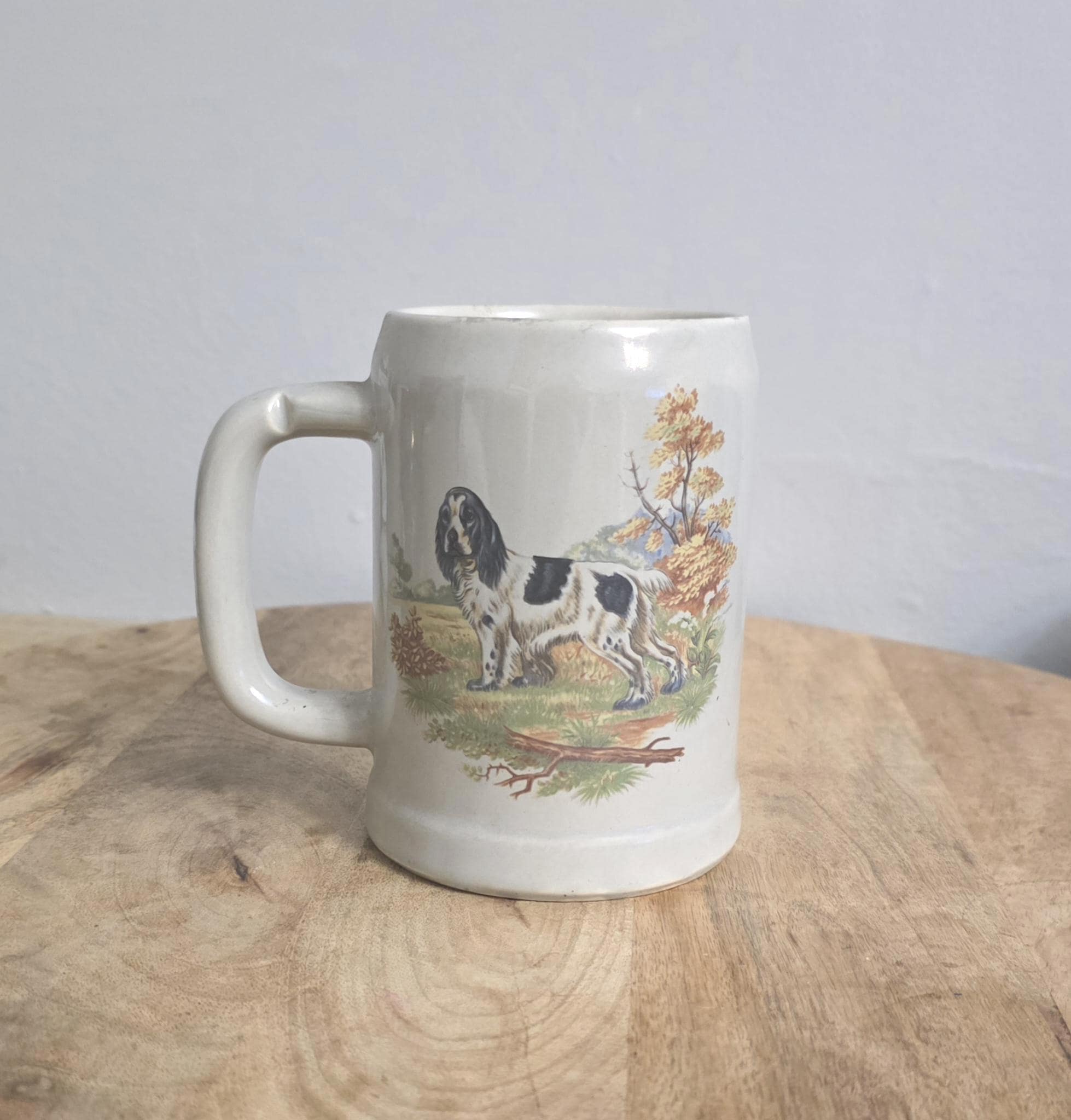 Vintage McCoy Dog Lover's Stoneware Cocker Spaniel Stein