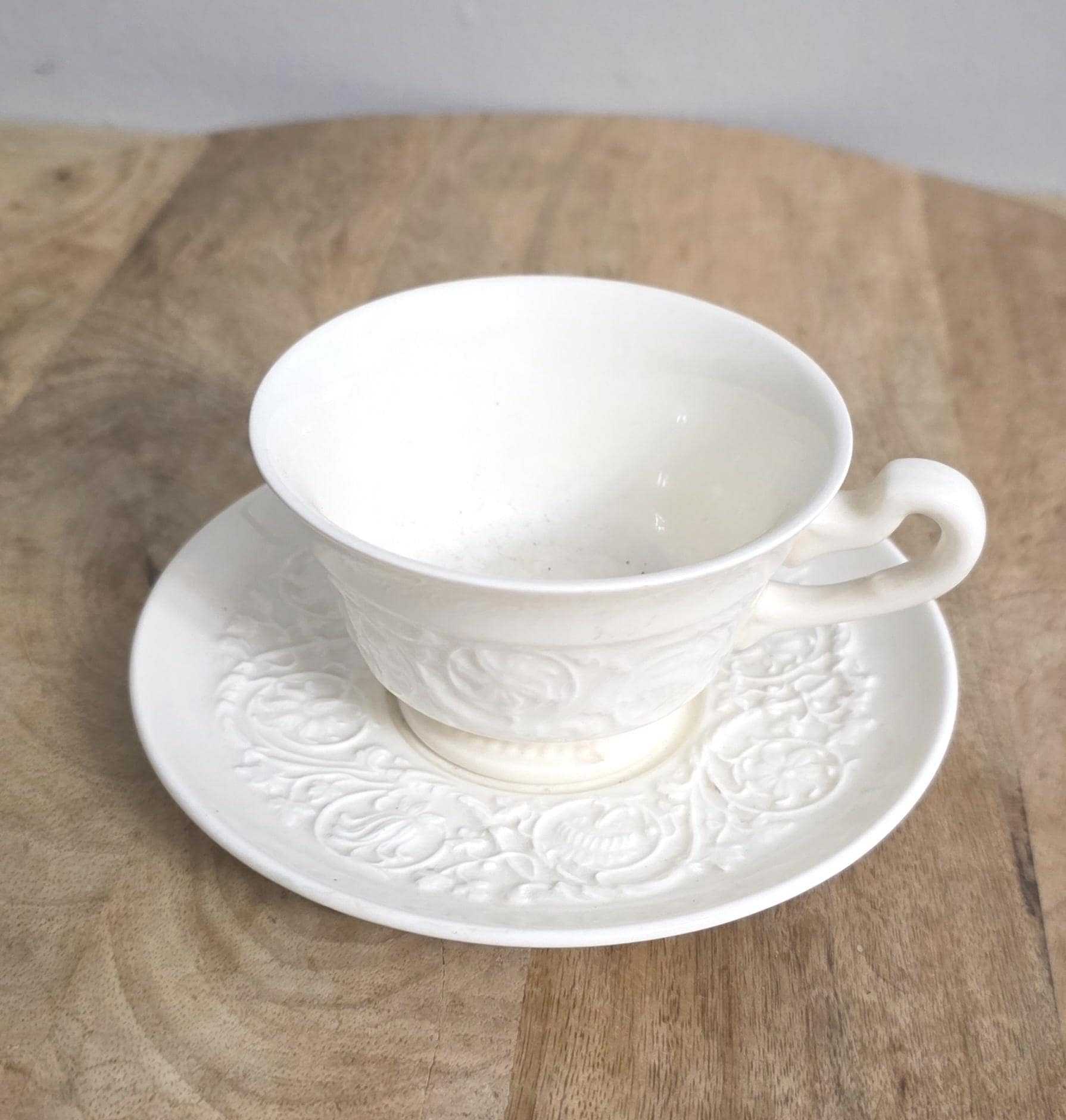 Wedgwood White Patrician Pattern Cup and Saucer - Thumbnail 2