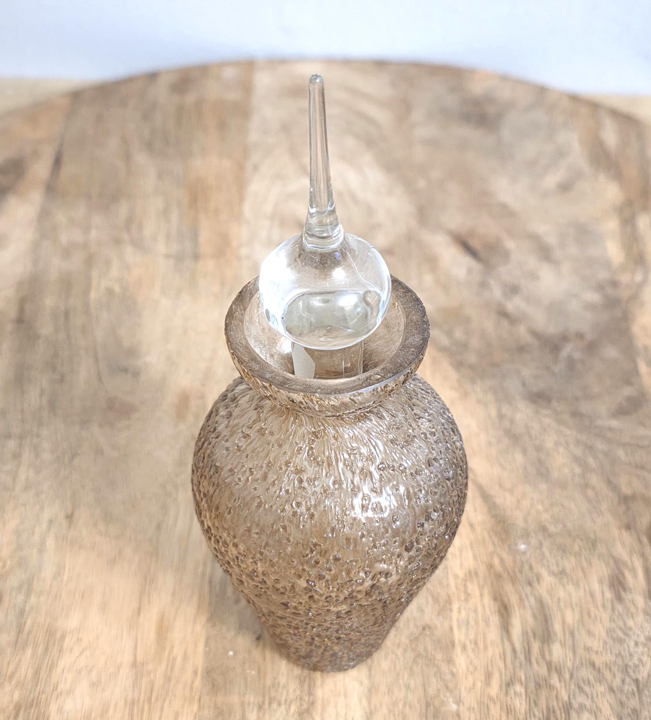 Vintage Gold Flecked Glass Perfume Bottle with Tear Drop Stopper - Thumbnail 2