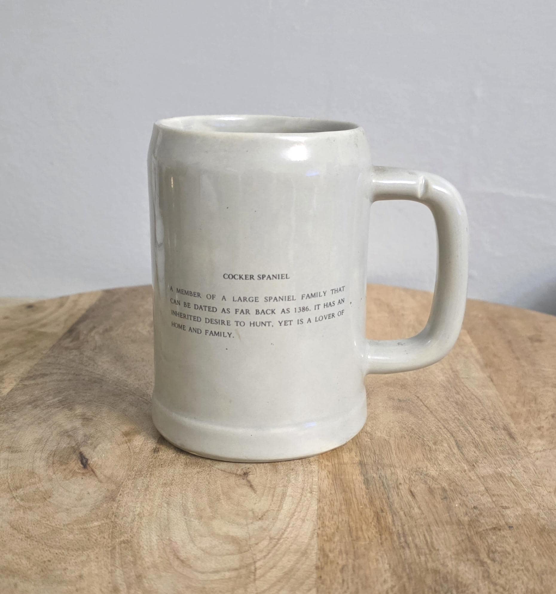 Vintage McCoy Dog Lover's Stoneware Cocker Spaniel Stein - Thumbnail 2