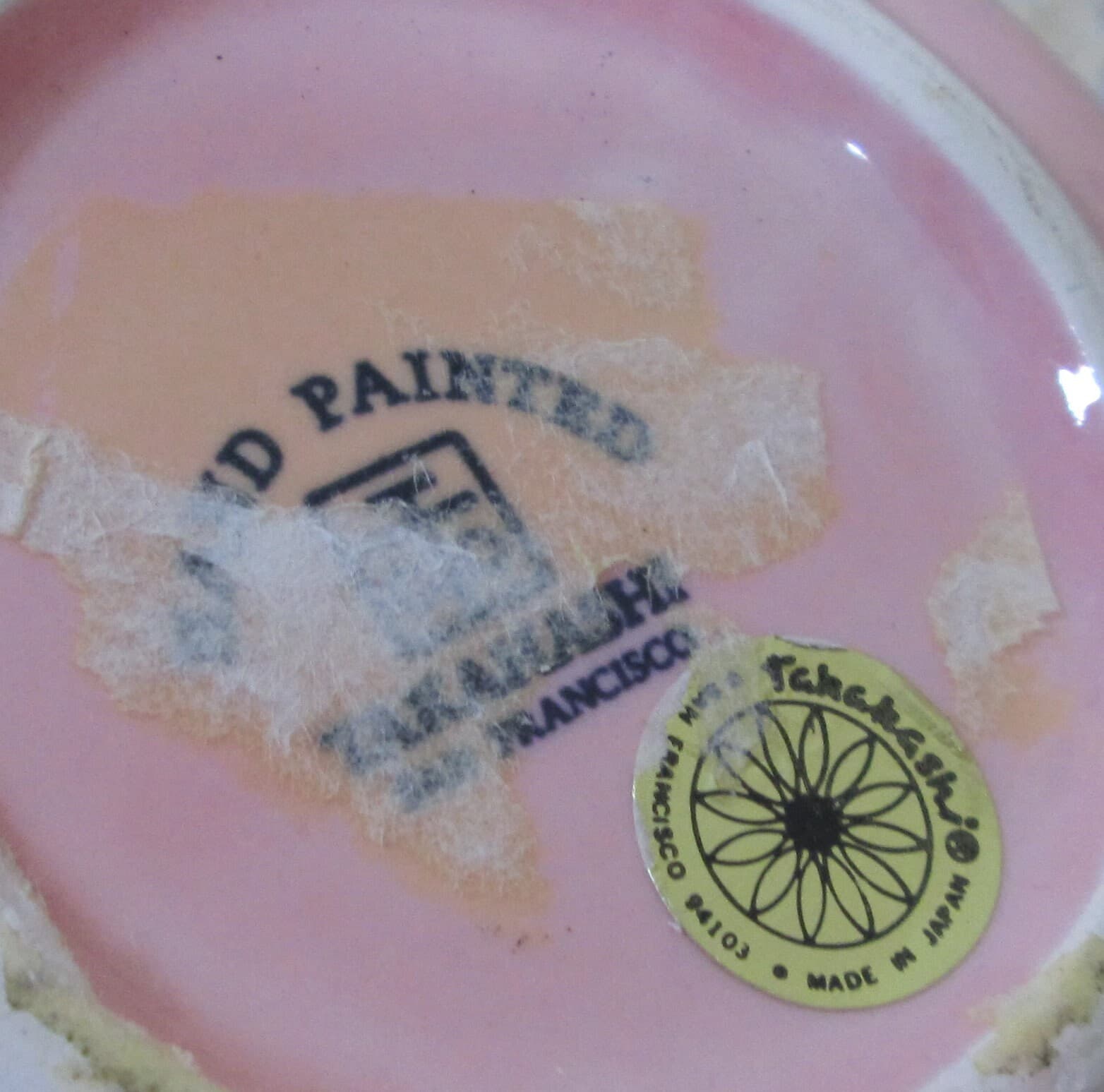 Vintage Takahashi Pink & Blue Floral Individual Teapot - Thumbnail 3