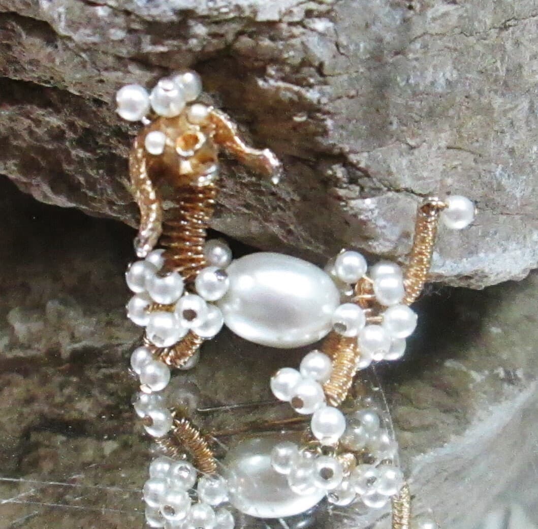 Vintage Pearl Poodle Brooch - Thumbnail 2