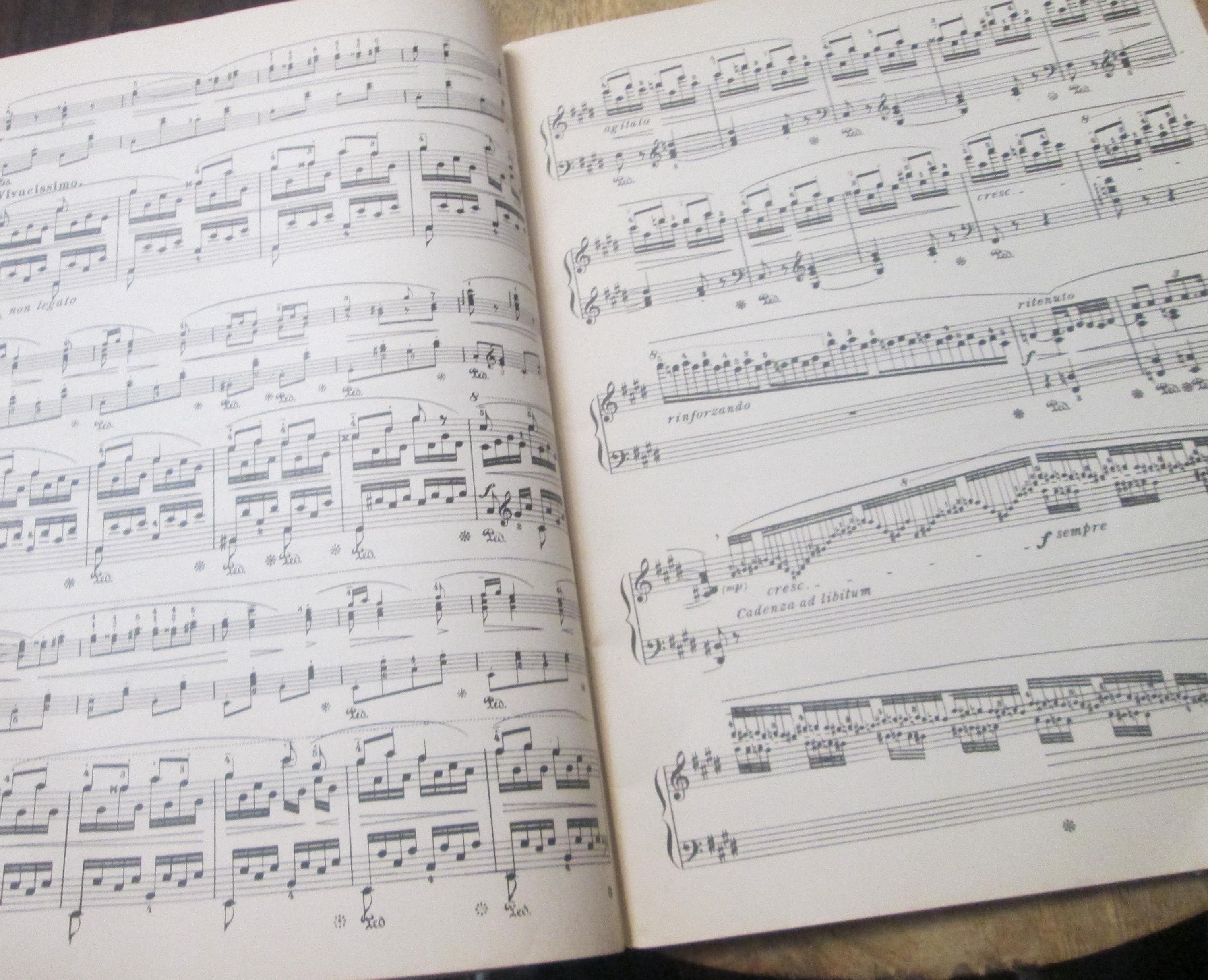 Vintage 1945 The Finest Music of Liszt Sheet Music Book - Thumbnail 3