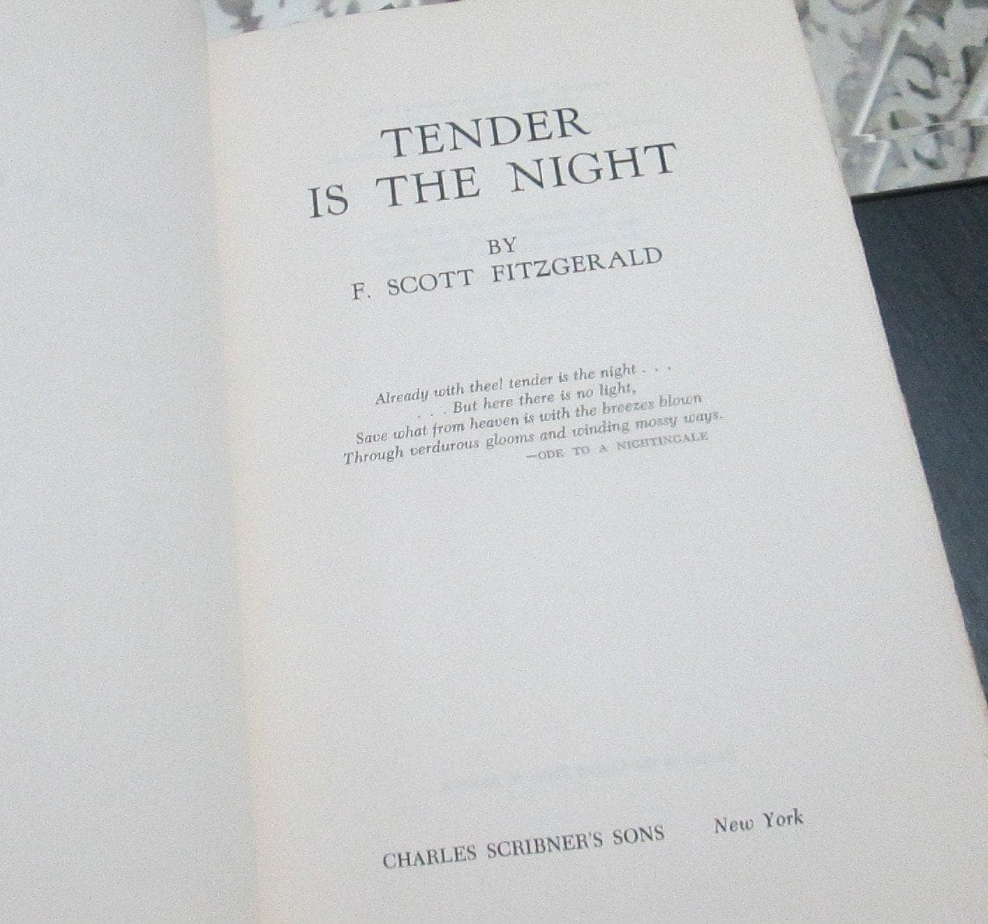 Vintage Edition Tender Is the Night by F. Scott Fitzgerald, 1962 - Thumbnail 4