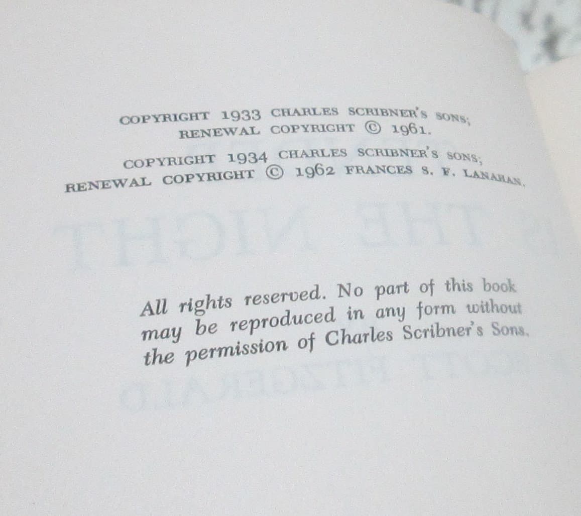 Vintage Edition Tender Is the Night by F. Scott Fitzgerald, 1962 - Thumbnail 3