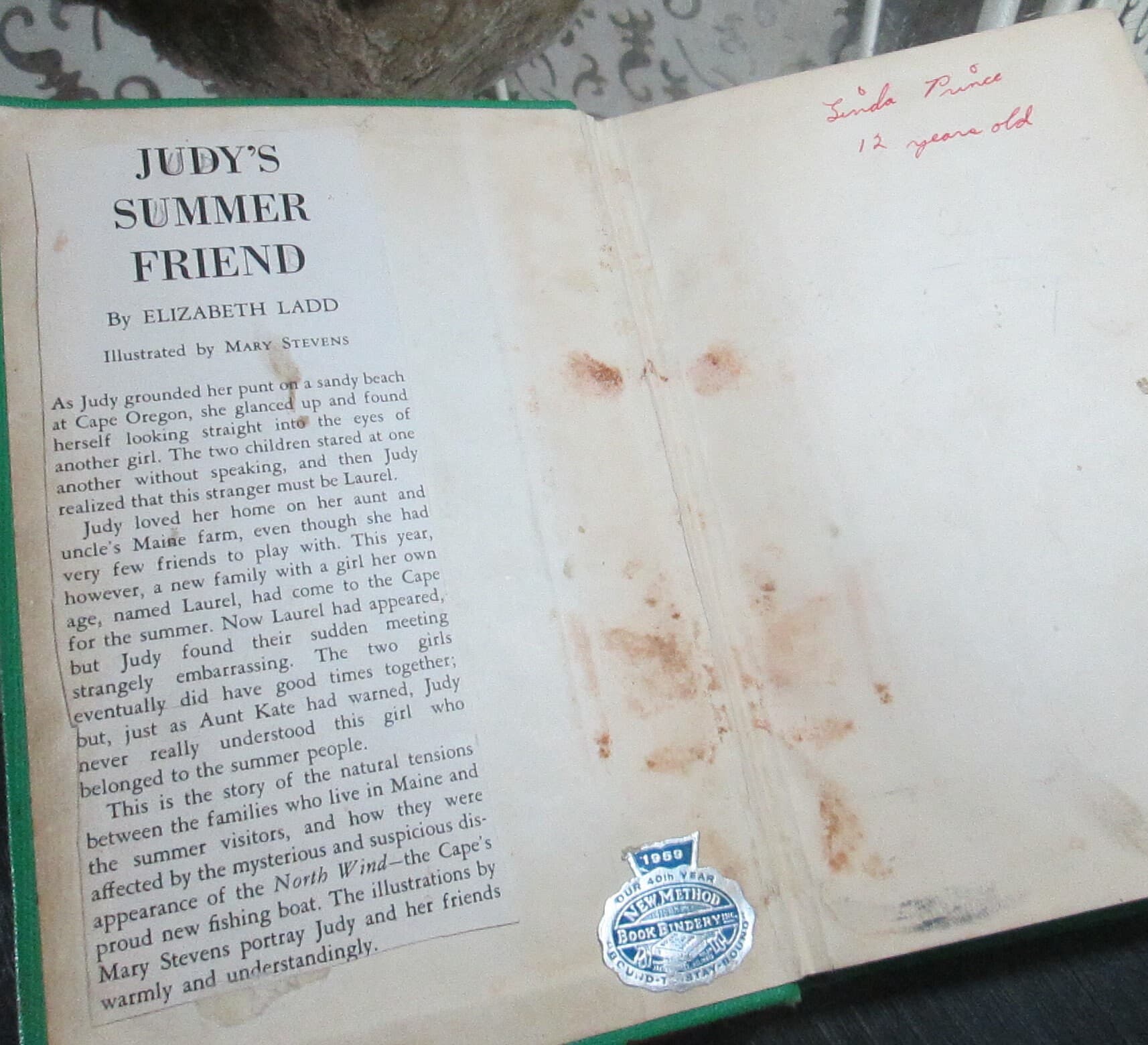 Judy's Summer Friend by Elizabeth Ladd, 1958, Vintage Book - Thumbnail 4