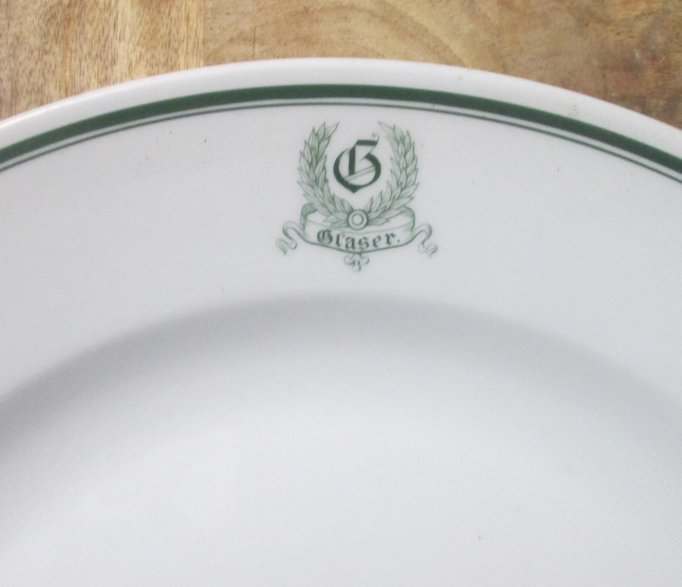 Antique Bauscher Weiden Graser Crest Restaurant Ware Charger, 1913