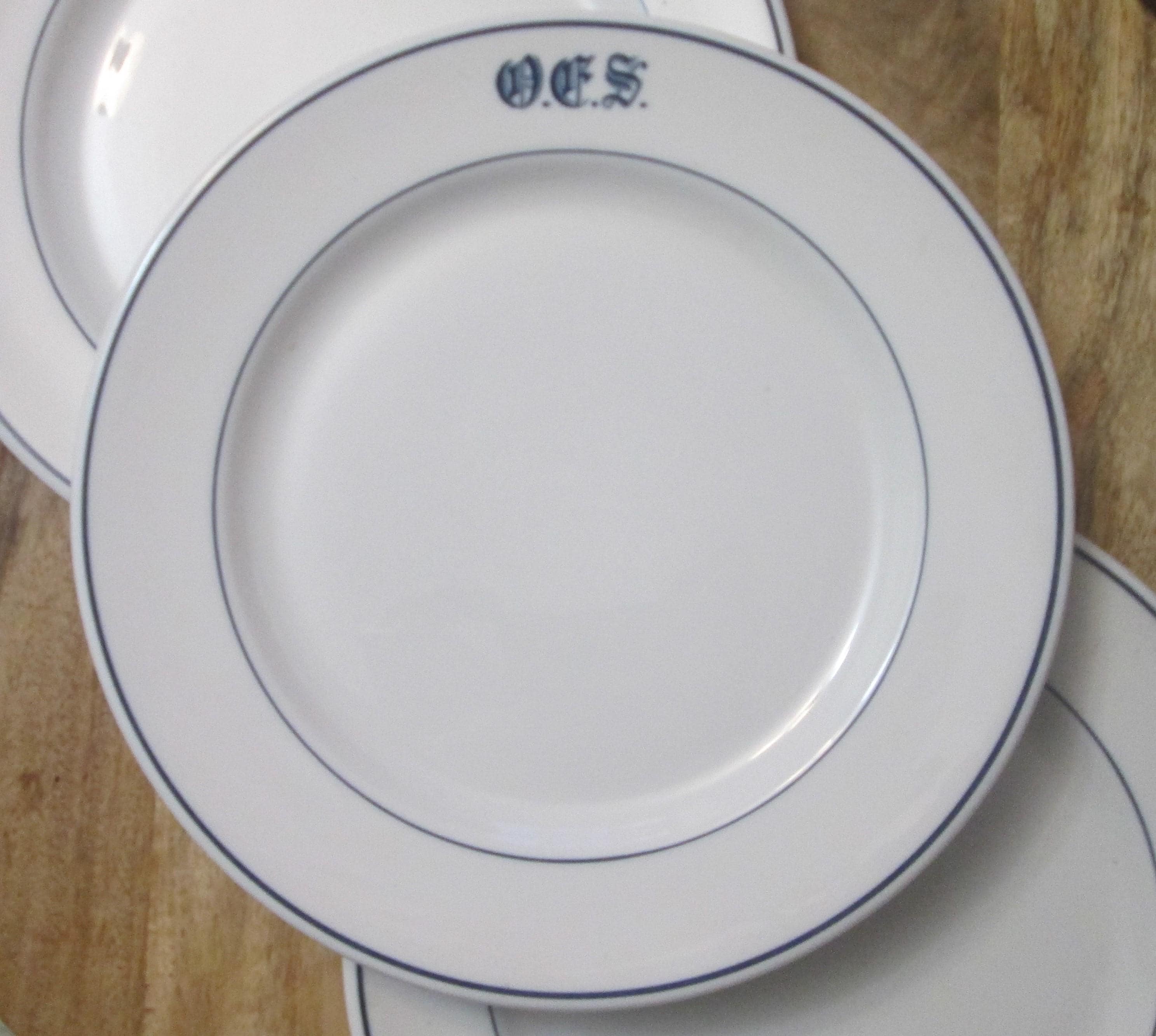 Vintage OPCO Syracuse Order of the Eastern Star Restaurant Ware Plates, 1927