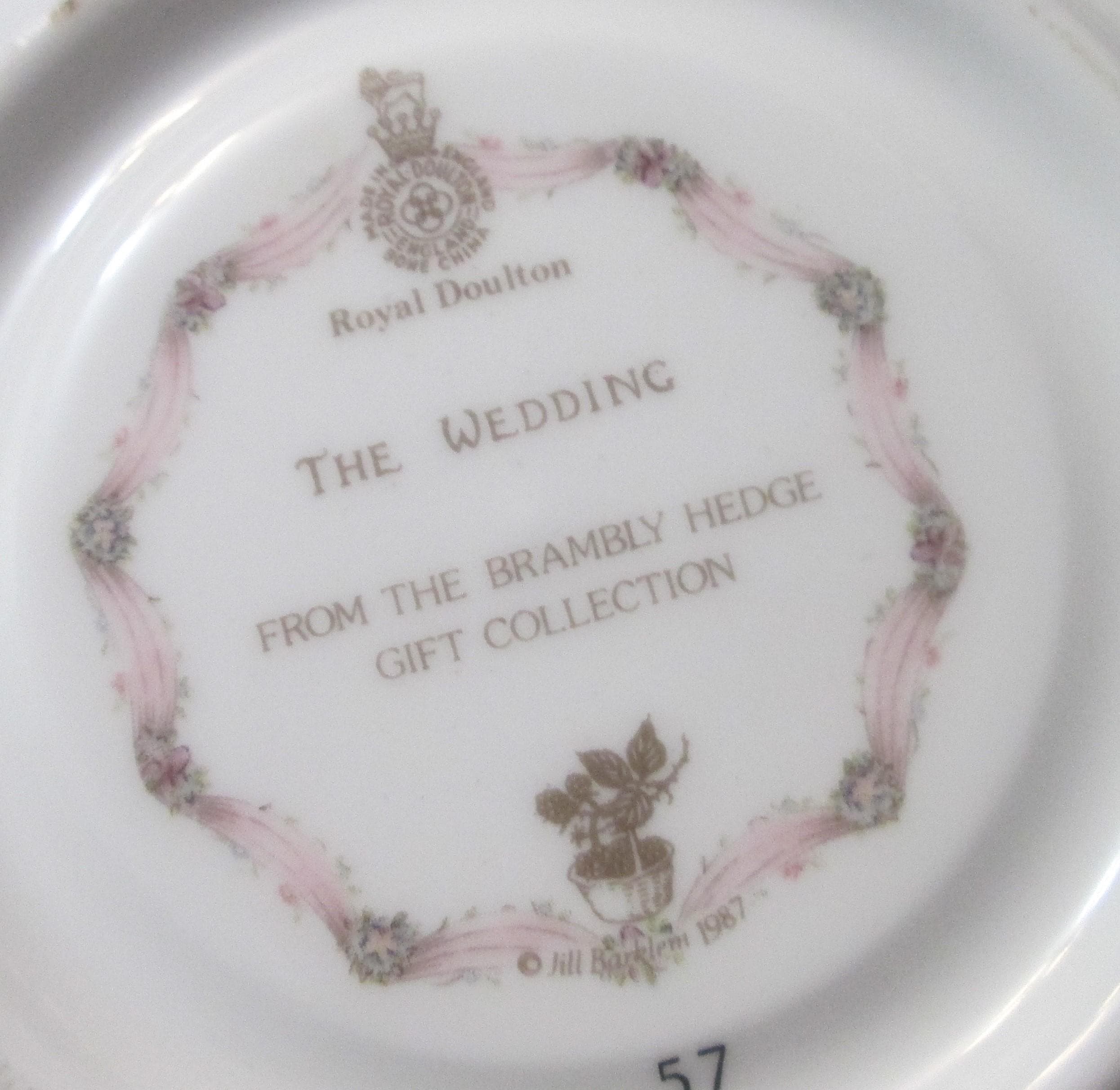 Vintage Royal Doulton The Wedding From the Brambly Ridge Gift Collection Saucer - Thumbnail 2