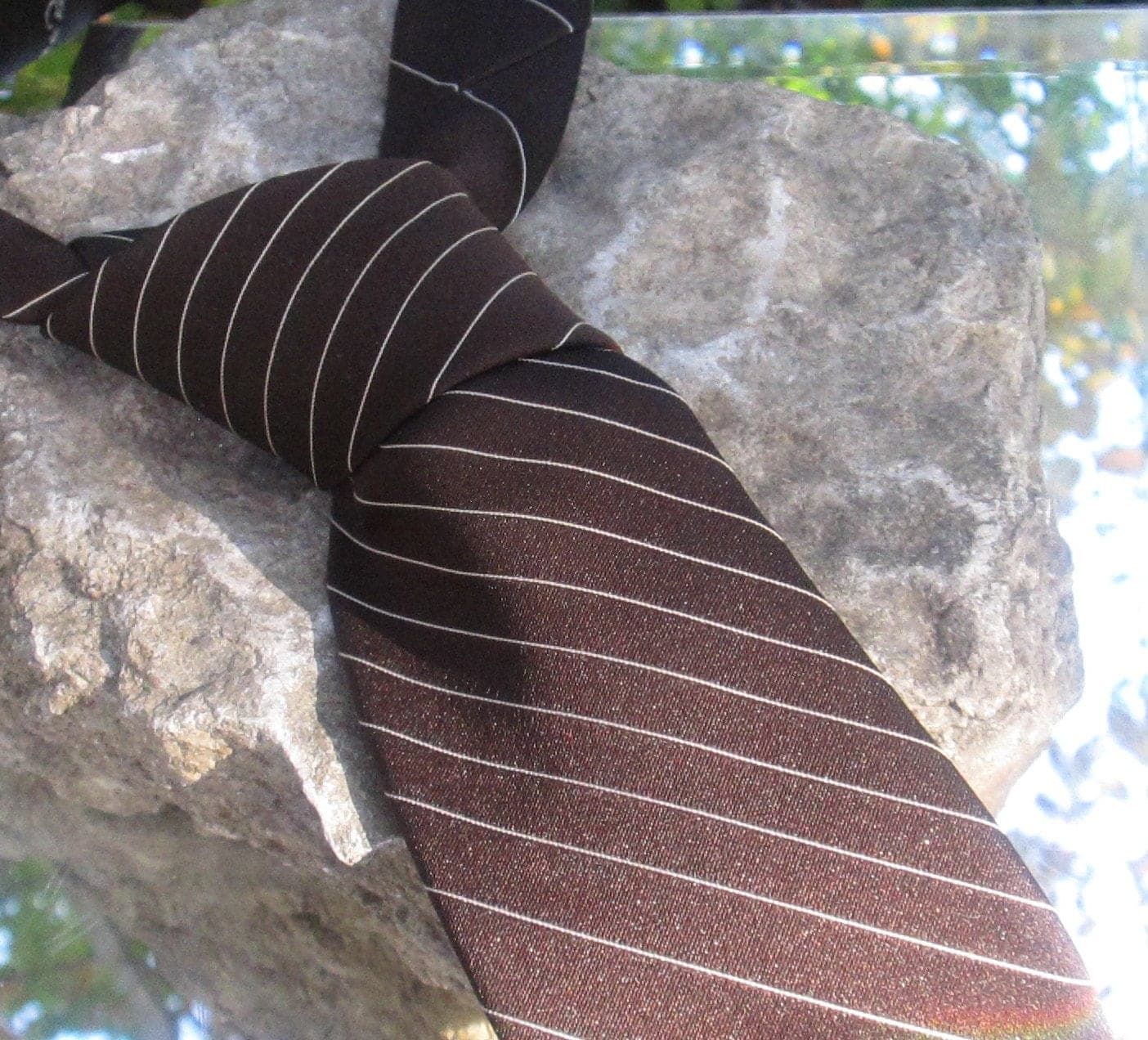 Vintage 1960's Oscar de la Renta Brown Silk Blend Logo Signature Tie