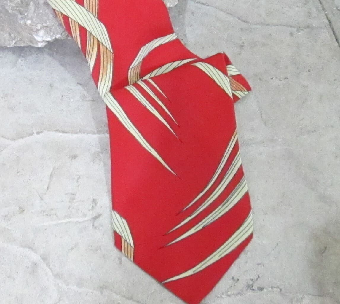 Vintage Italian Silk Print Necktie - Thumbnail 2