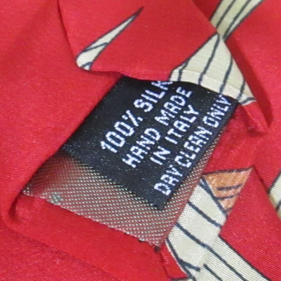 Vintage Italian Silk Print Necktie - Thumbnail 3