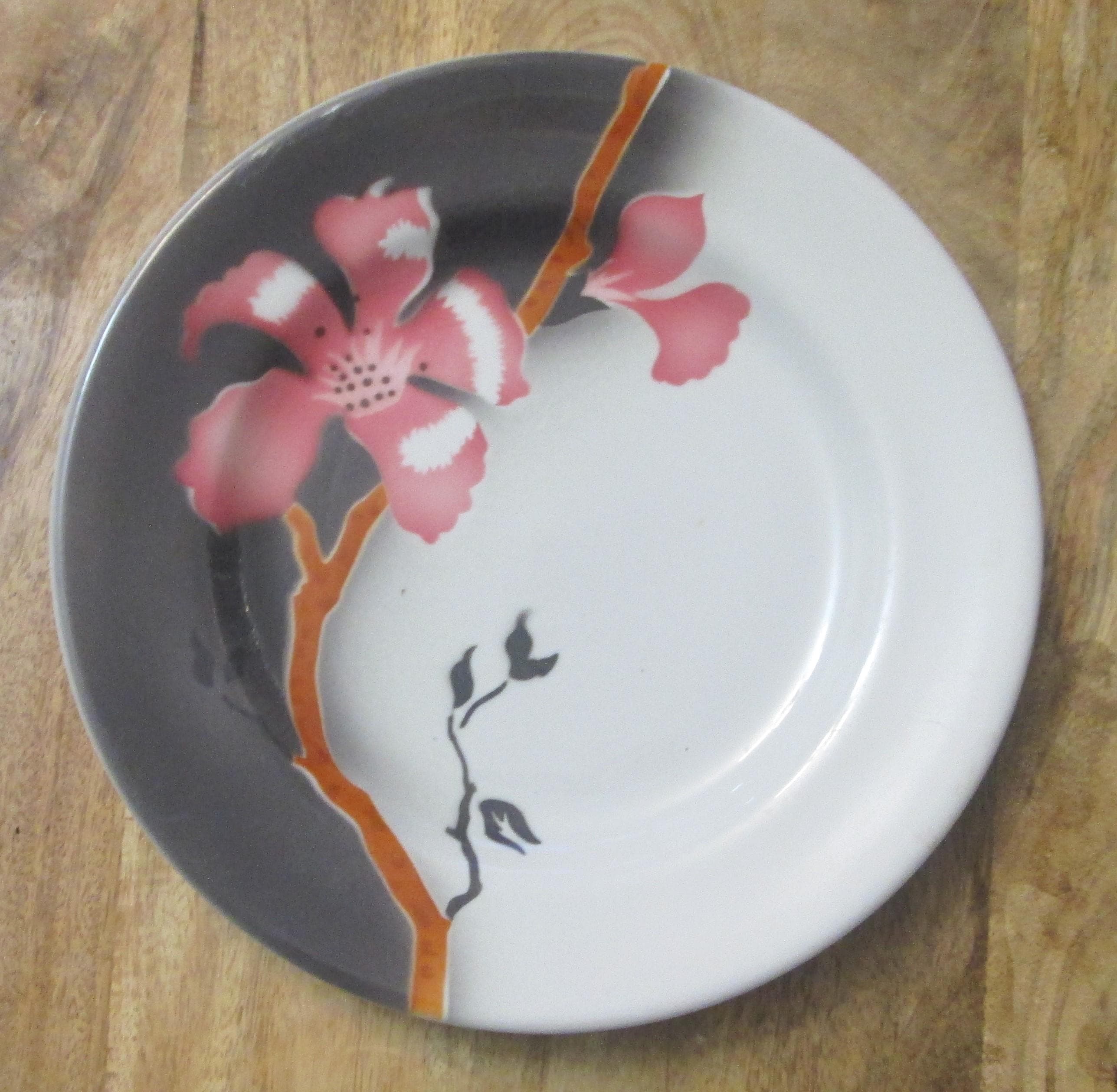 Vintage Jackson China Kapok Tree Pattern Restaurant Ware Plate