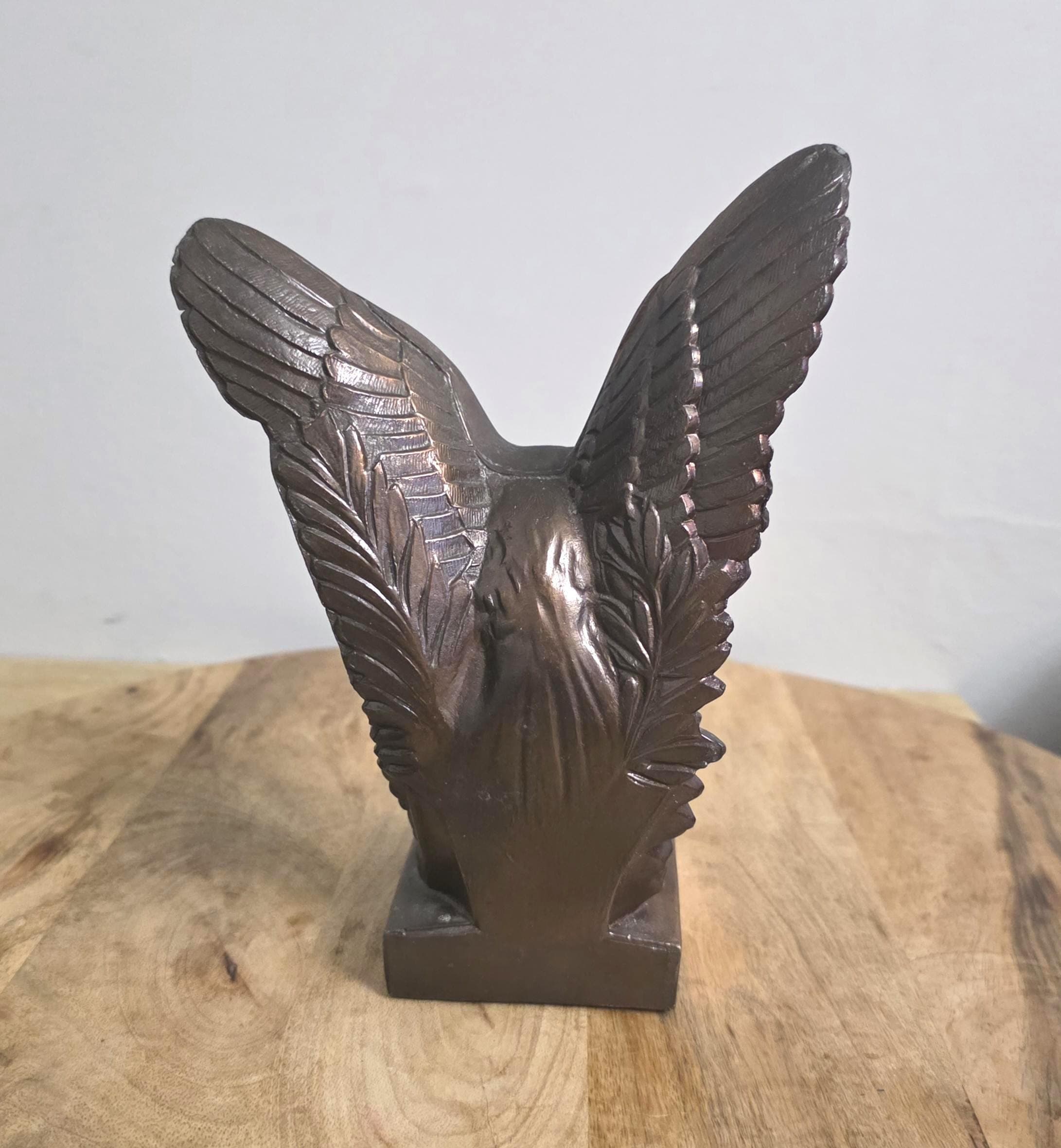 Vintage Bookish Bronze Eagle Americana Bookend for Book Lover - Thumbnail 5