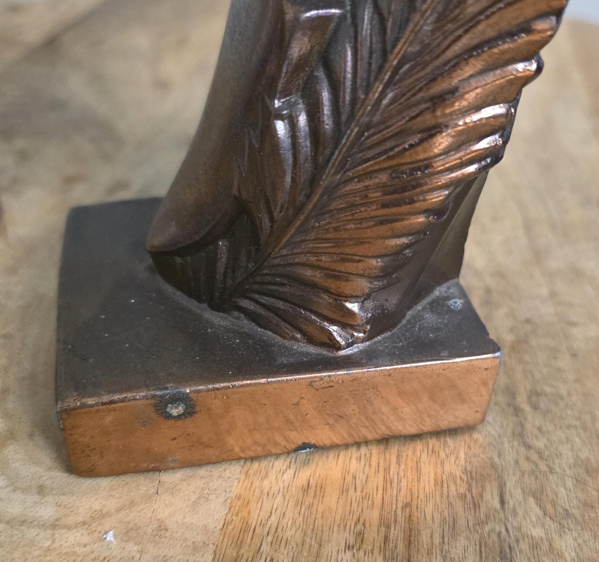 Vintage Bookish Bronze Eagle Americana Bookend for Book Lover - Thumbnail 4