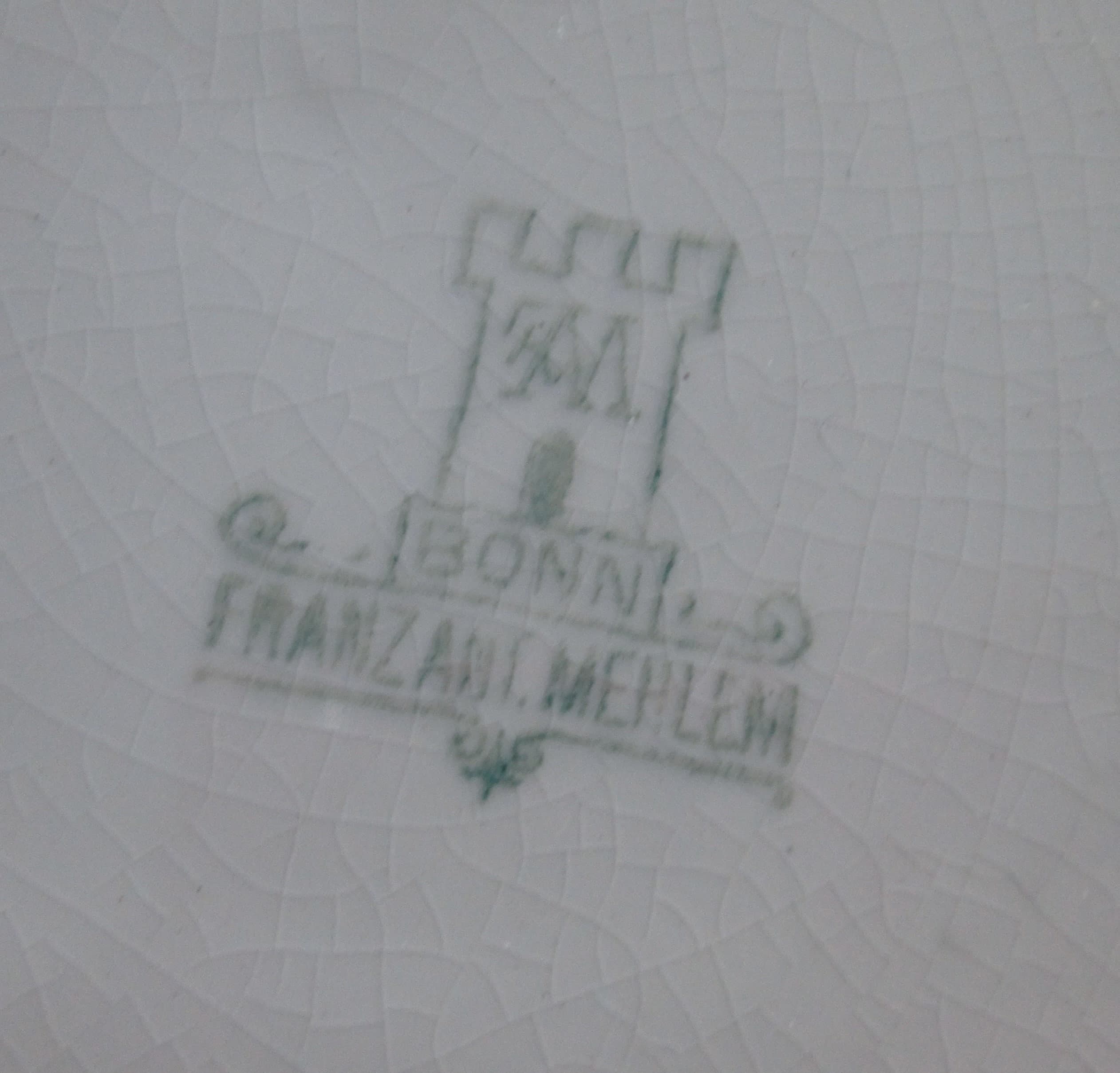 Antique Franz Anton Mehlem German Farmhouse Scene Plate - Thumbnail 3