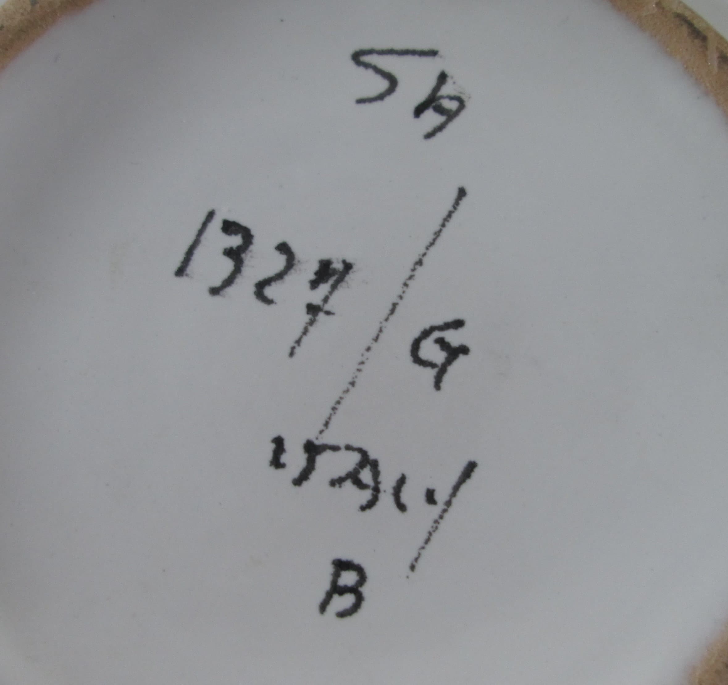 Vintage Italian Pottery Sgraffito Rose Design Bowl - Thumbnail 3