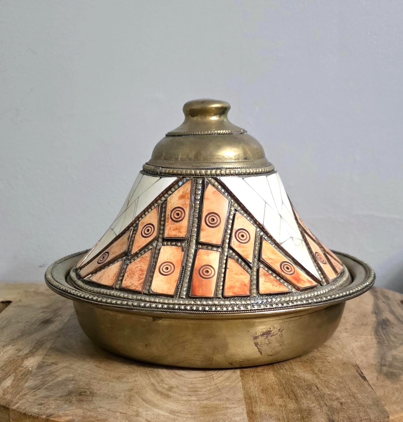 Vintage Brass Bell-Shaped Domed Server
