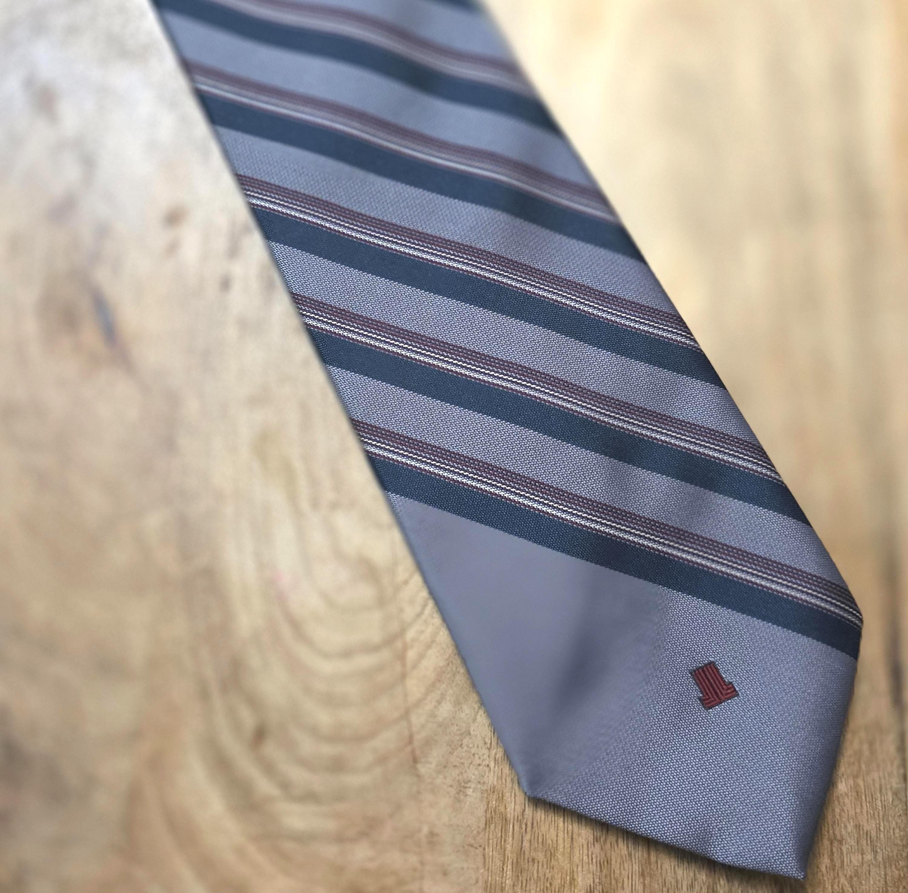 Vintage Lanvin Silk Blend Stripe Tie