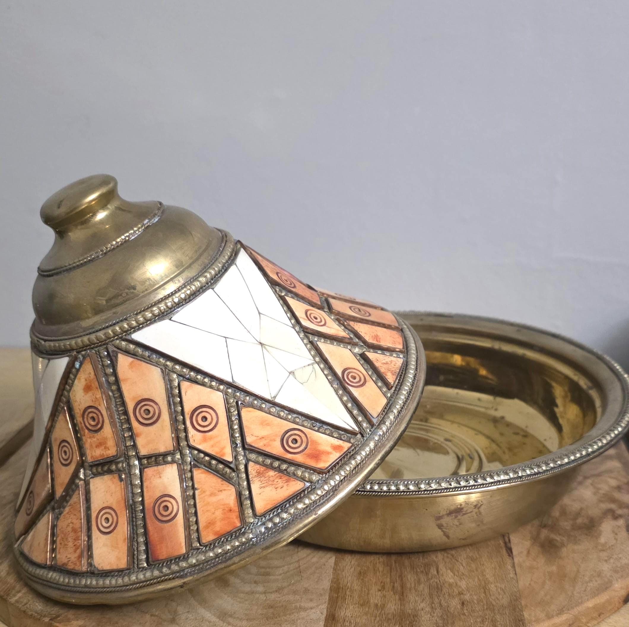 Vintage Brass Bell-Shaped Domed Server - Thumbnail 3