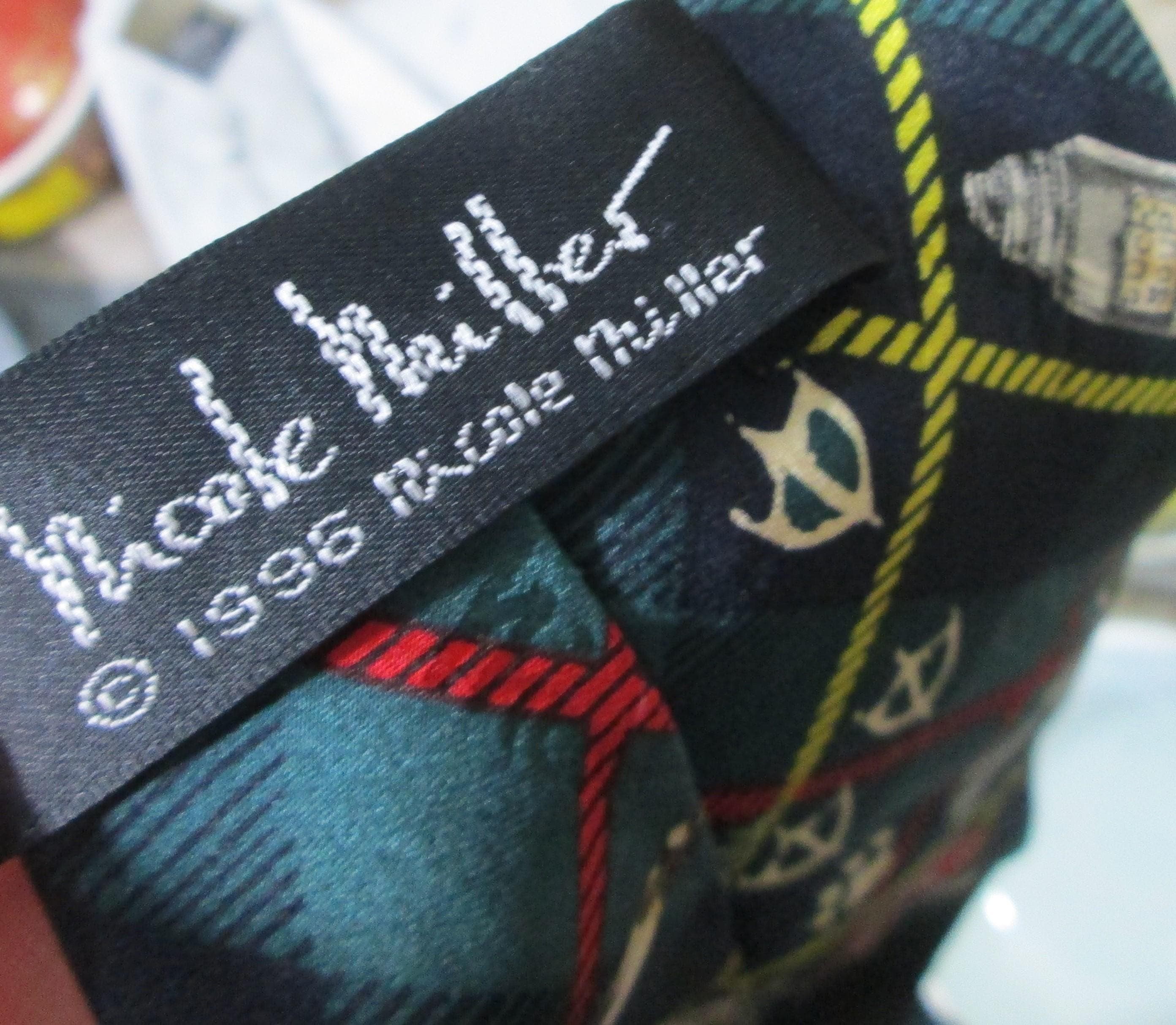 Vintage Nicole Miller Duck Hunting Themed Silk Tie, 1996 - Thumbnail 3