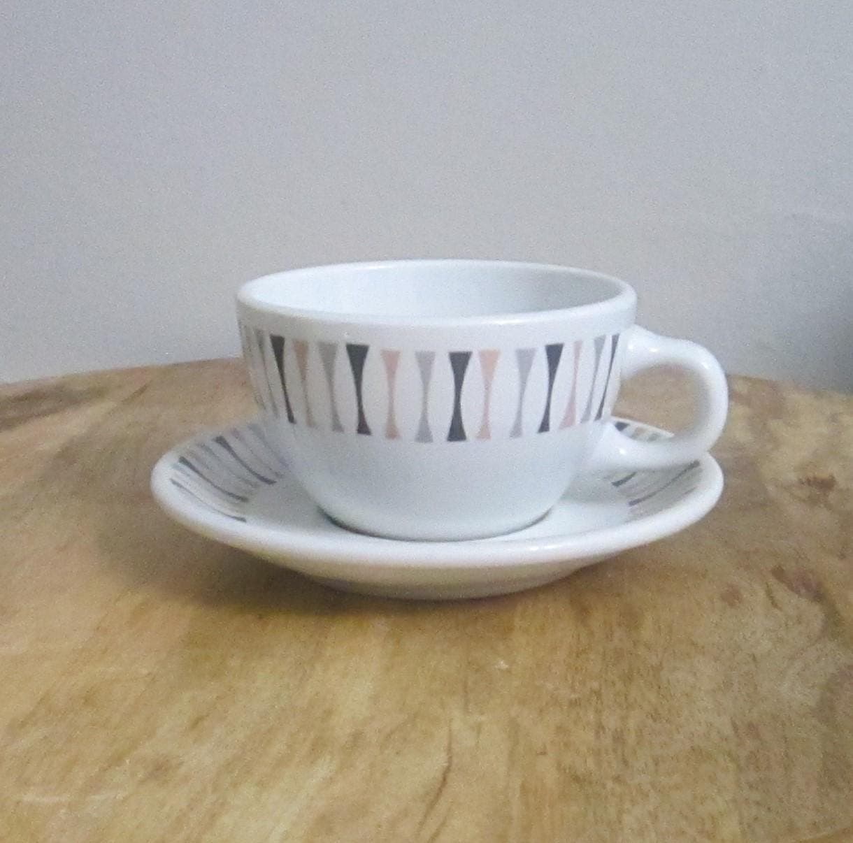 Vintage Modern Shenango China Restaurant Ware Cup and Saucer, 1960