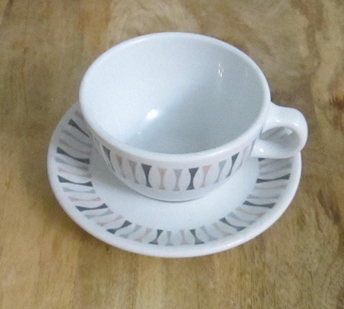 Vintage Modern Shenango China Restaurant Ware Cup and Saucer, 1960 - Thumbnail 2