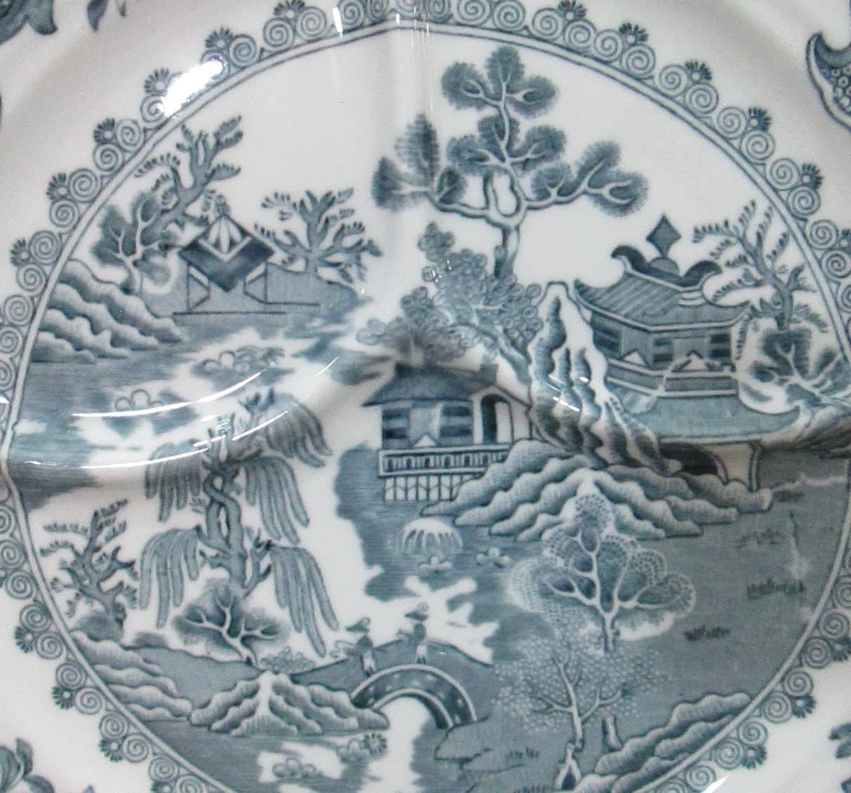 Vintage Shenango China Restaurant Ware Blue Willow Grill Plate - Thumbnail 2