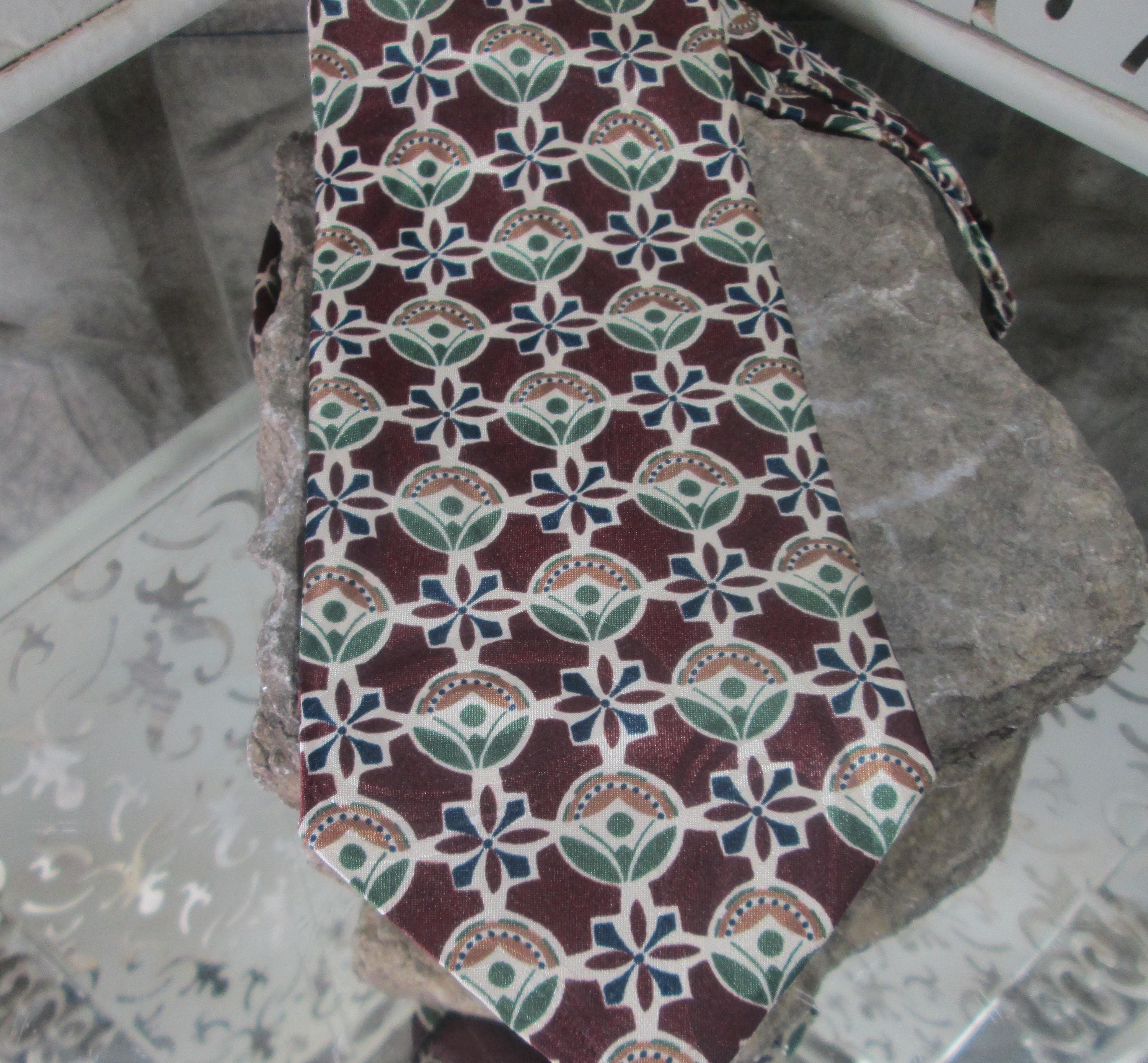 Vintage Christian Dior Monsieur Silk Patterned Tie - Thumbnail 2