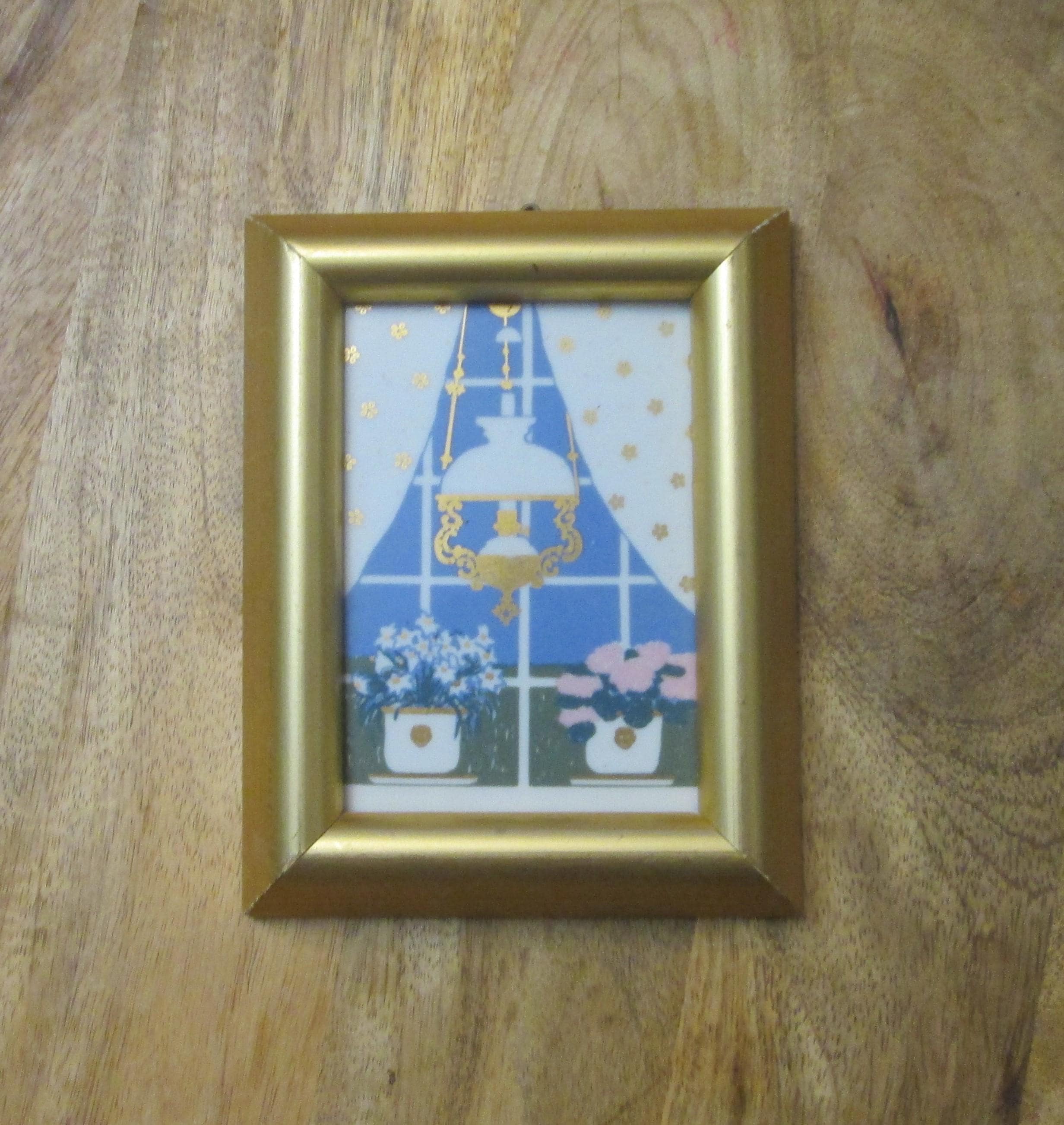 Vintage Porgrund Norway Anne Marie Odegaard Decorative Hand Decorated Tile