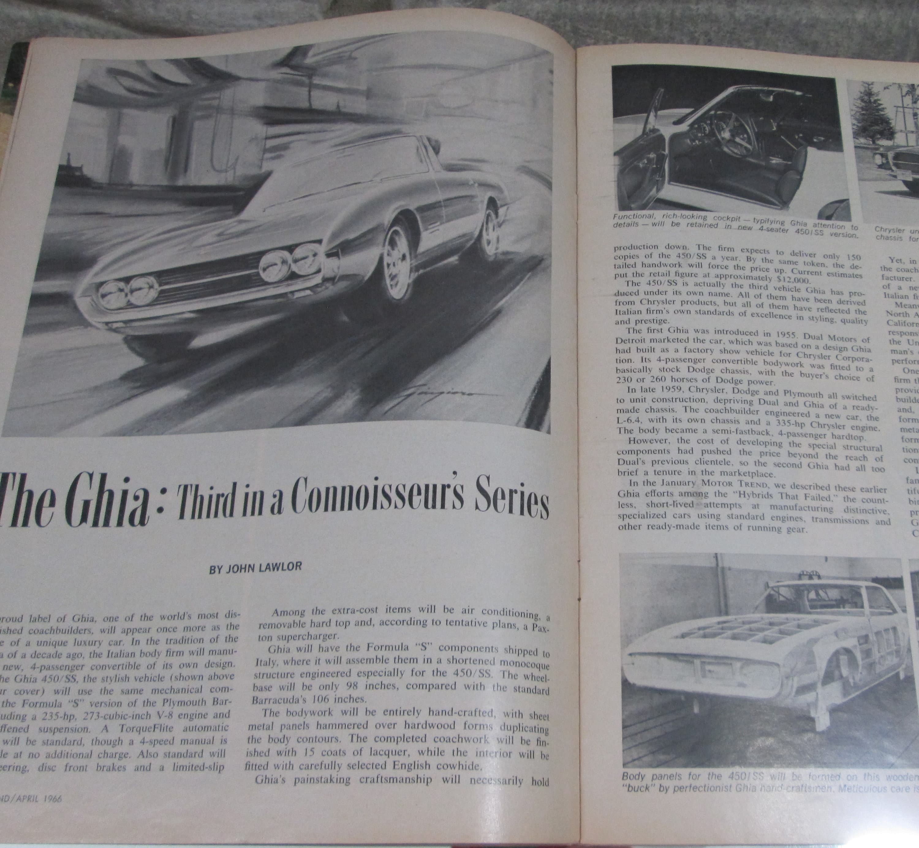 Vintage Motor Trend April 1966 Car Magazine, Special Styling Issue - Thumbnail 2